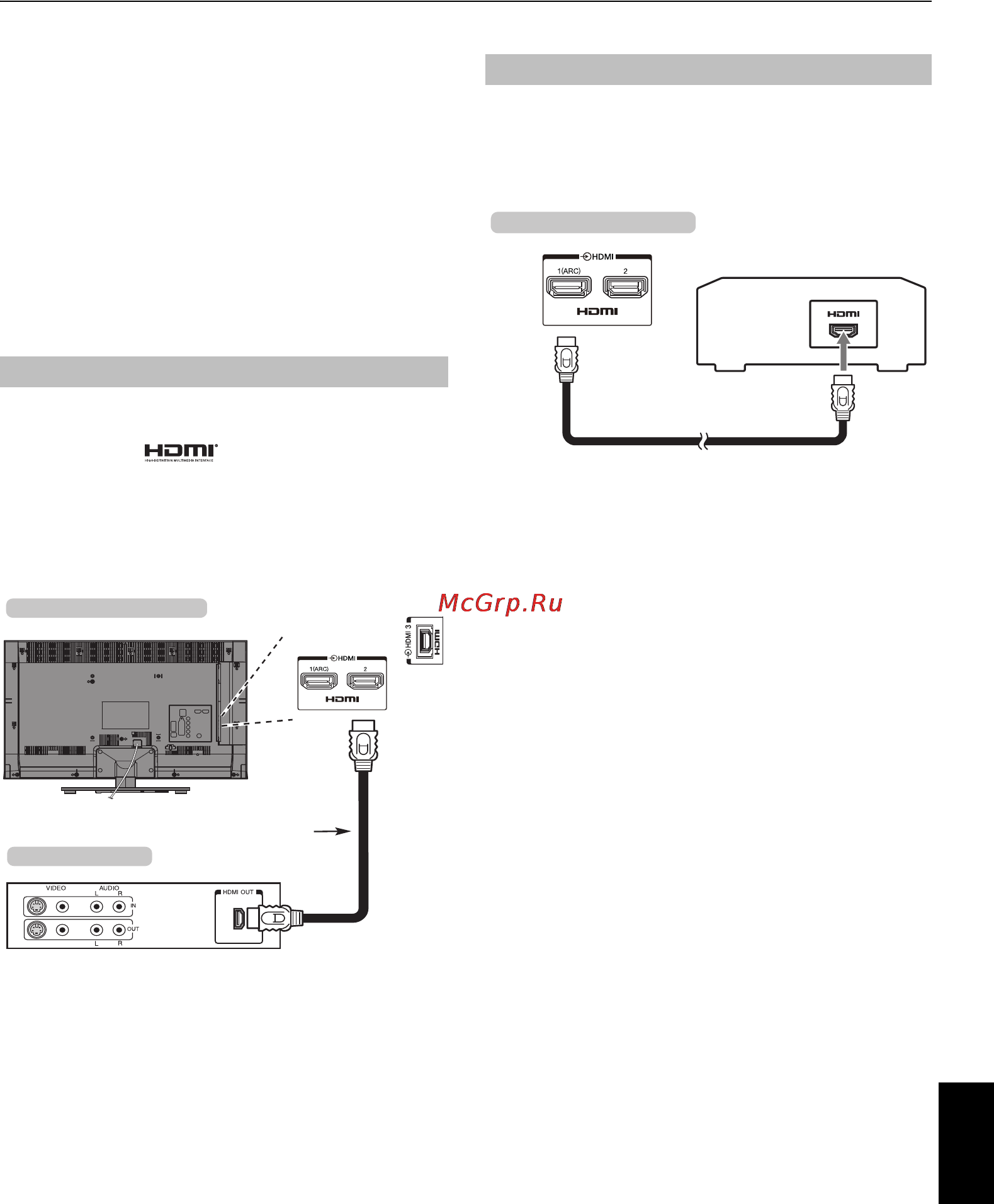 Toshiba 40 RL955RB [9/72] Подключение устройства hdmi