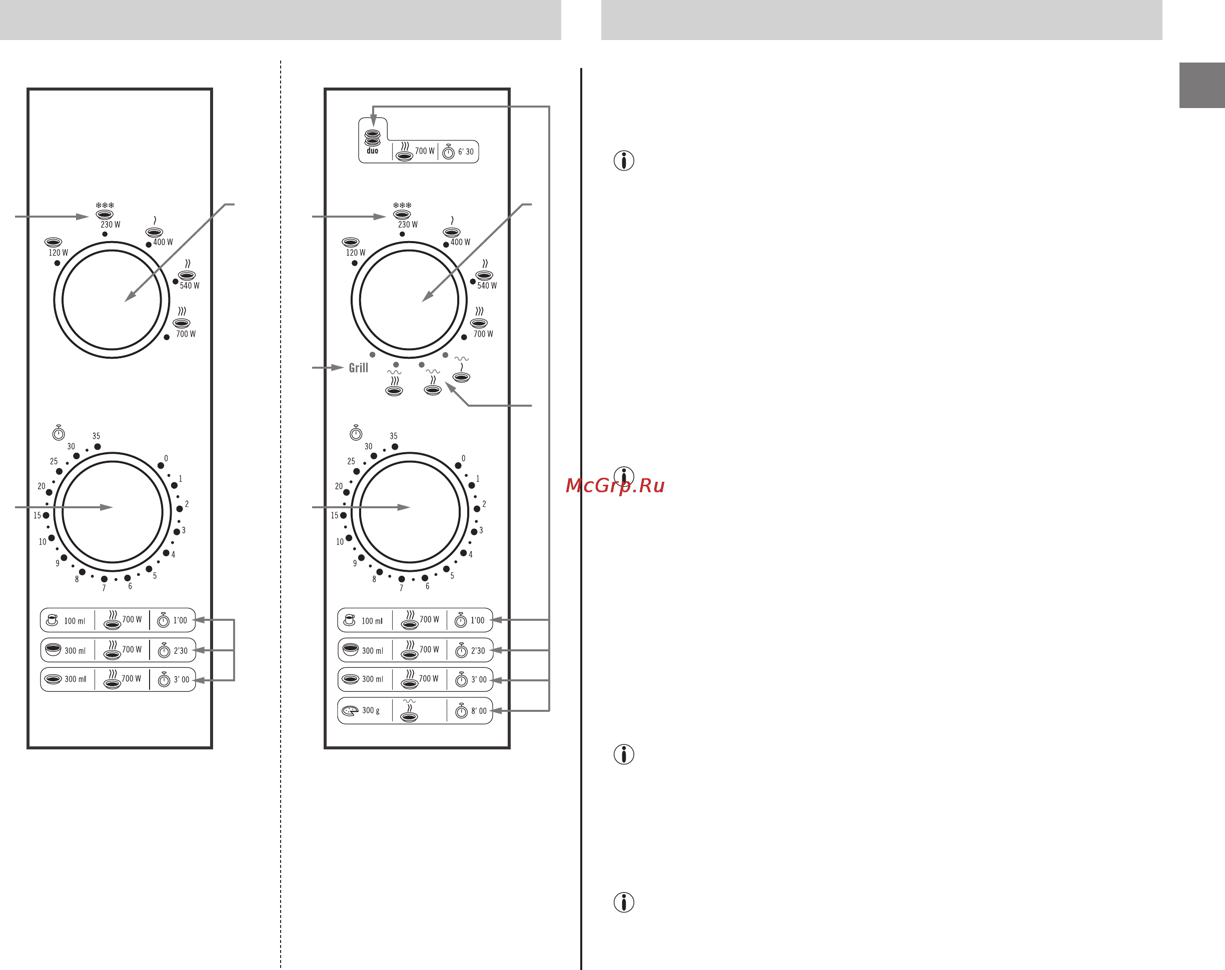 Moulinex COMPACT GRILL MW221031 [3/80] Bandeau de commandes installation