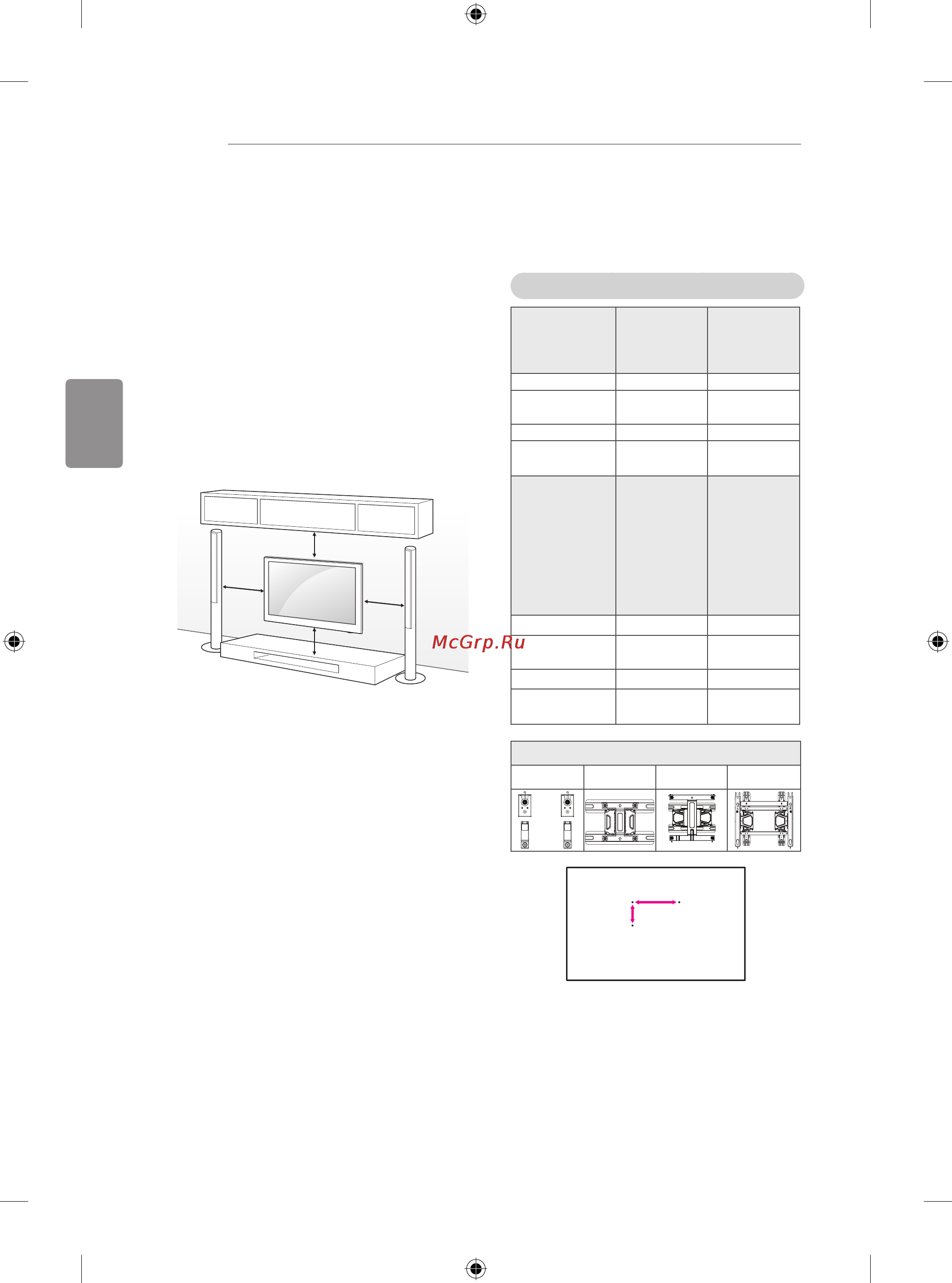 LG 47LB631V [126/322] Қабырғаға орнату