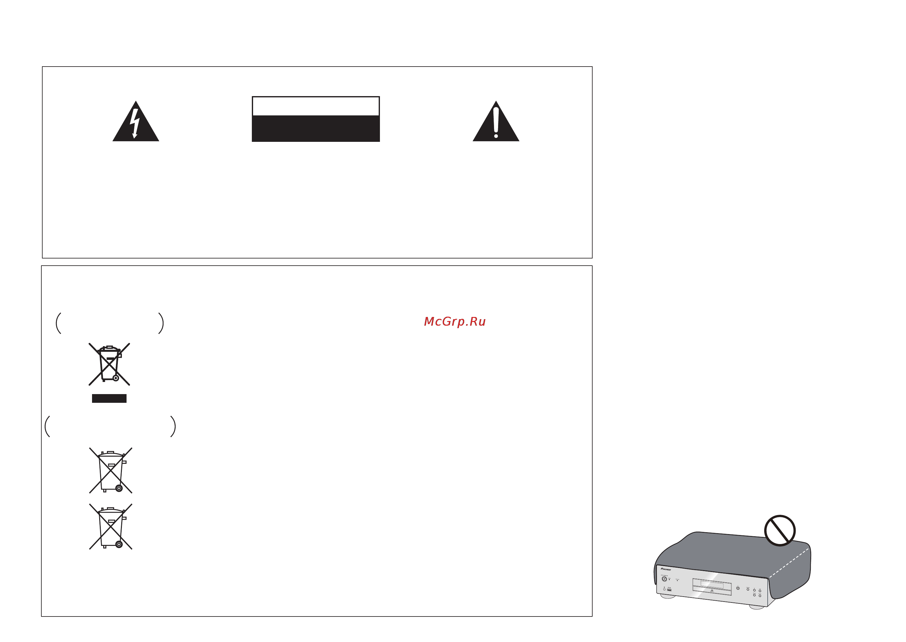 Pioneer PD-10-K [2/16] Important