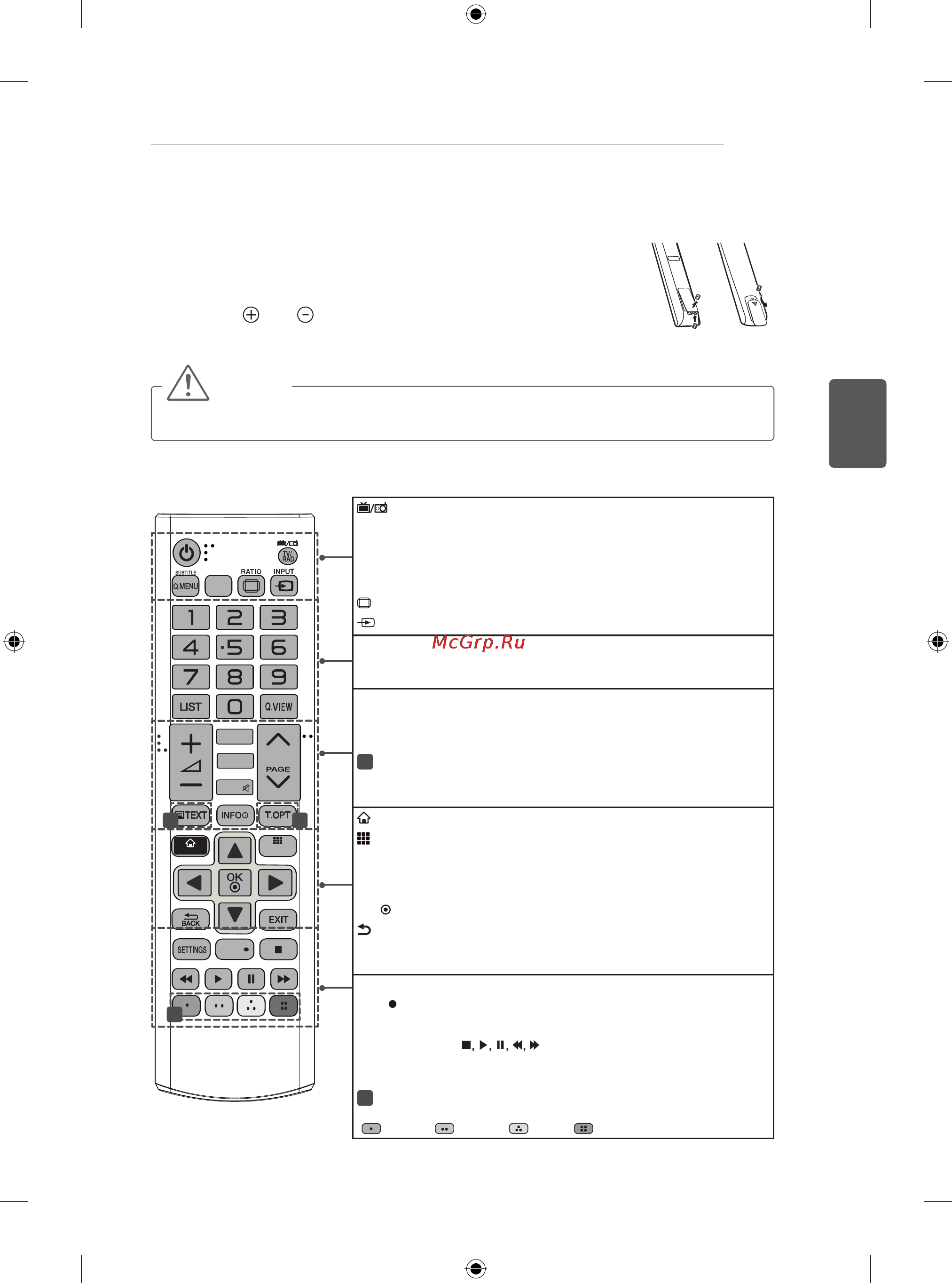 LG 47LA710V [109/158] Қашықтан басқару құралы