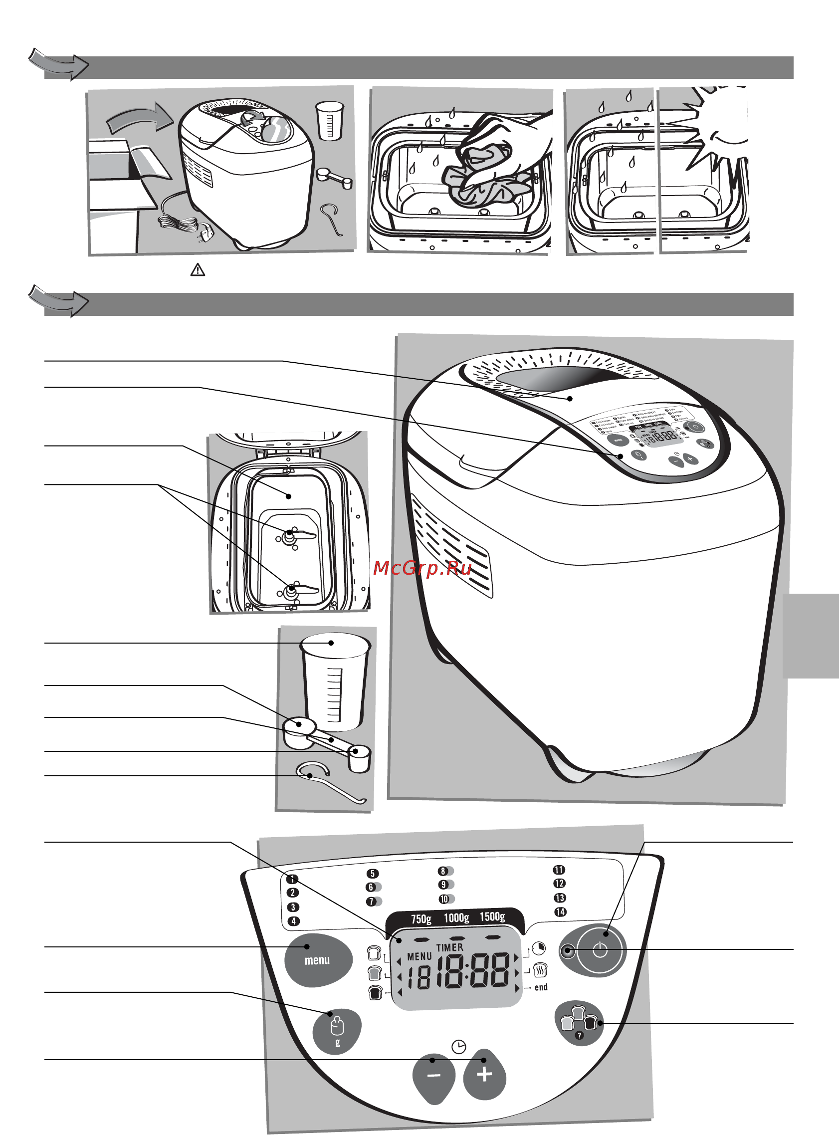 Moulinex OW 5002 HOME BREAD XXL [15/28] О знайомтесь з вашою хлібопічкою