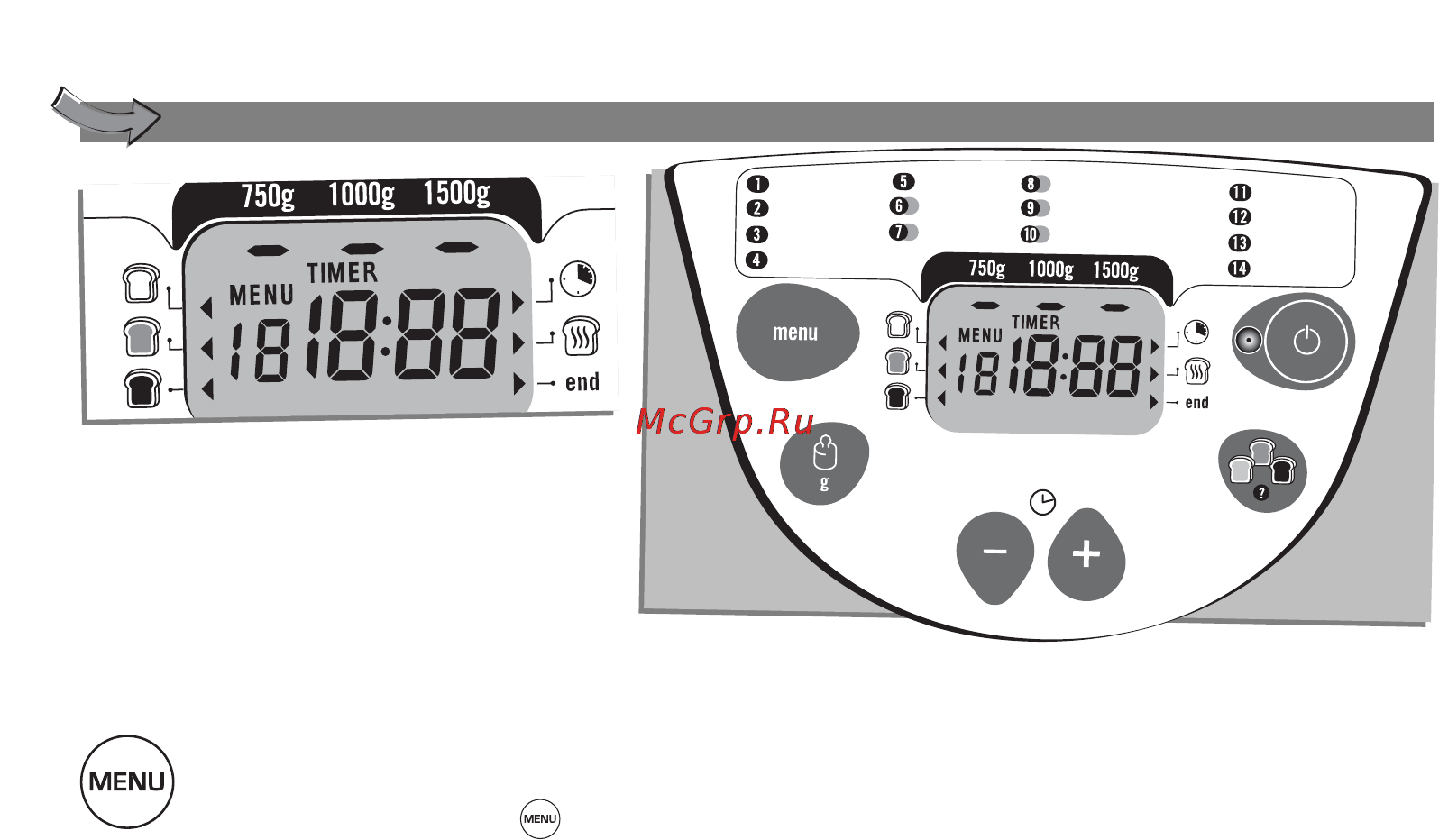 Moulinex OW 5002 HOME BREAD XXL [6/28] Выбор программы