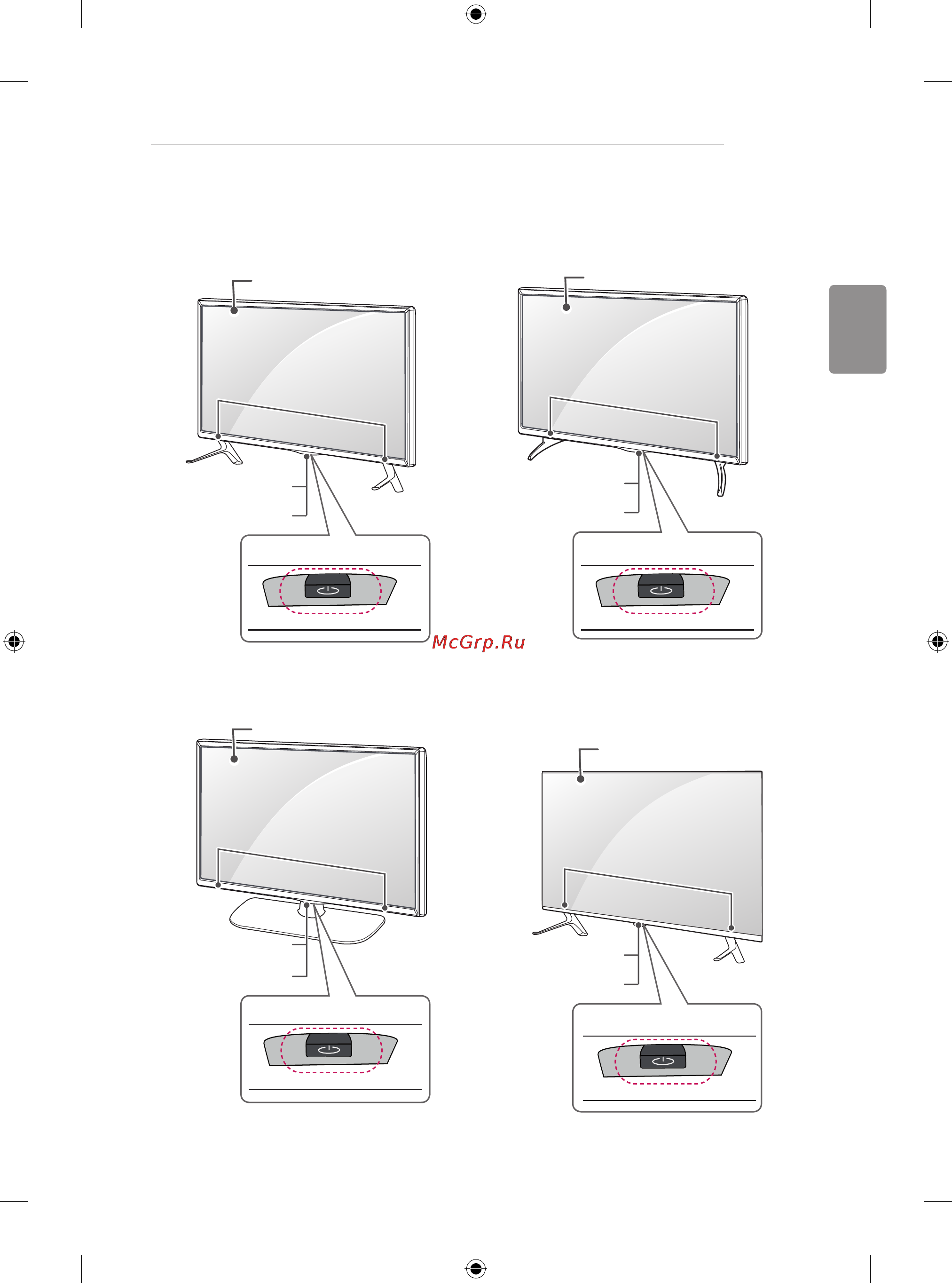 LG 50LB650V [115/588] A készülék részei és gombjai