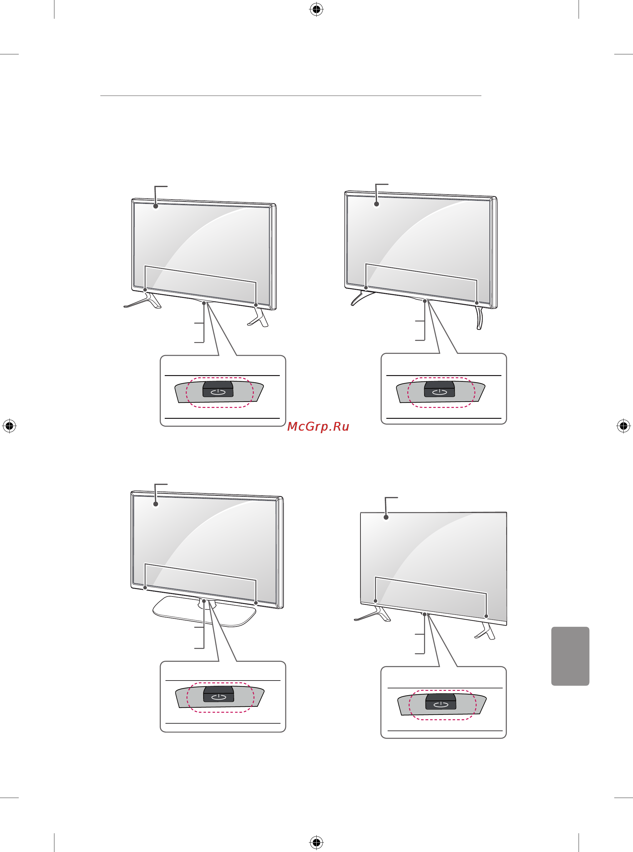 LG 50LB650V [339/588] Dalys ir mygtukai