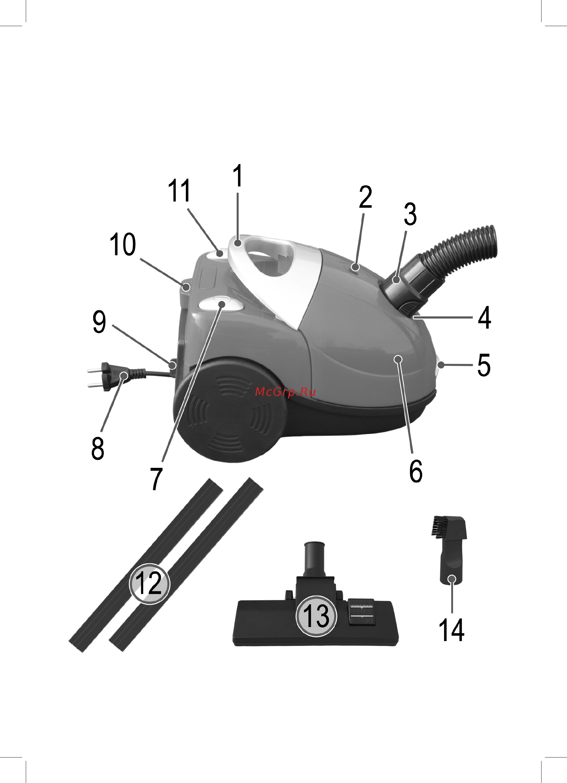 Bomann BS 989 CB [3/42] Übersicht der bedienelemente