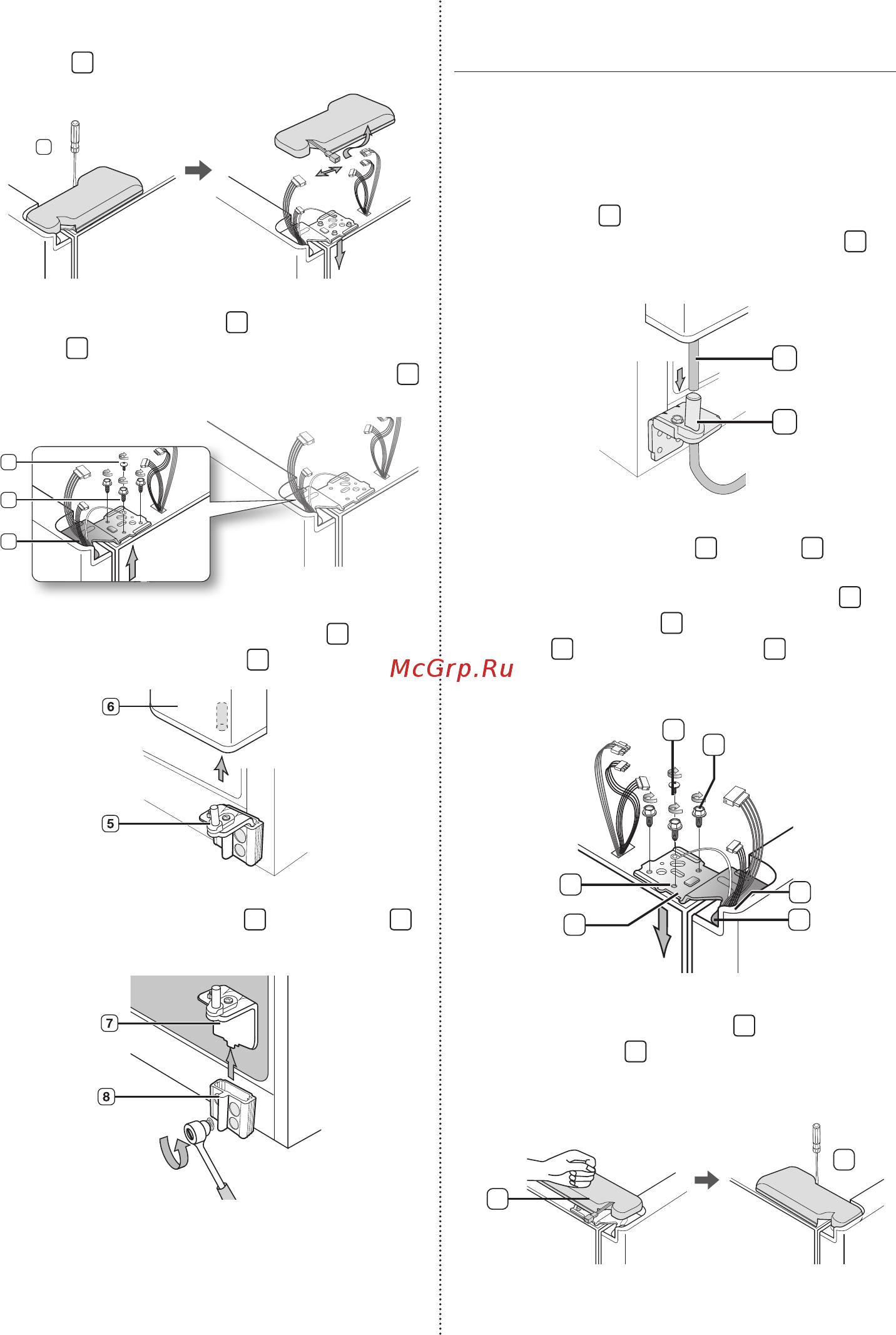 Samsung RS21HNLBG [98/136] Ledusskapja durvju uzstādīšana