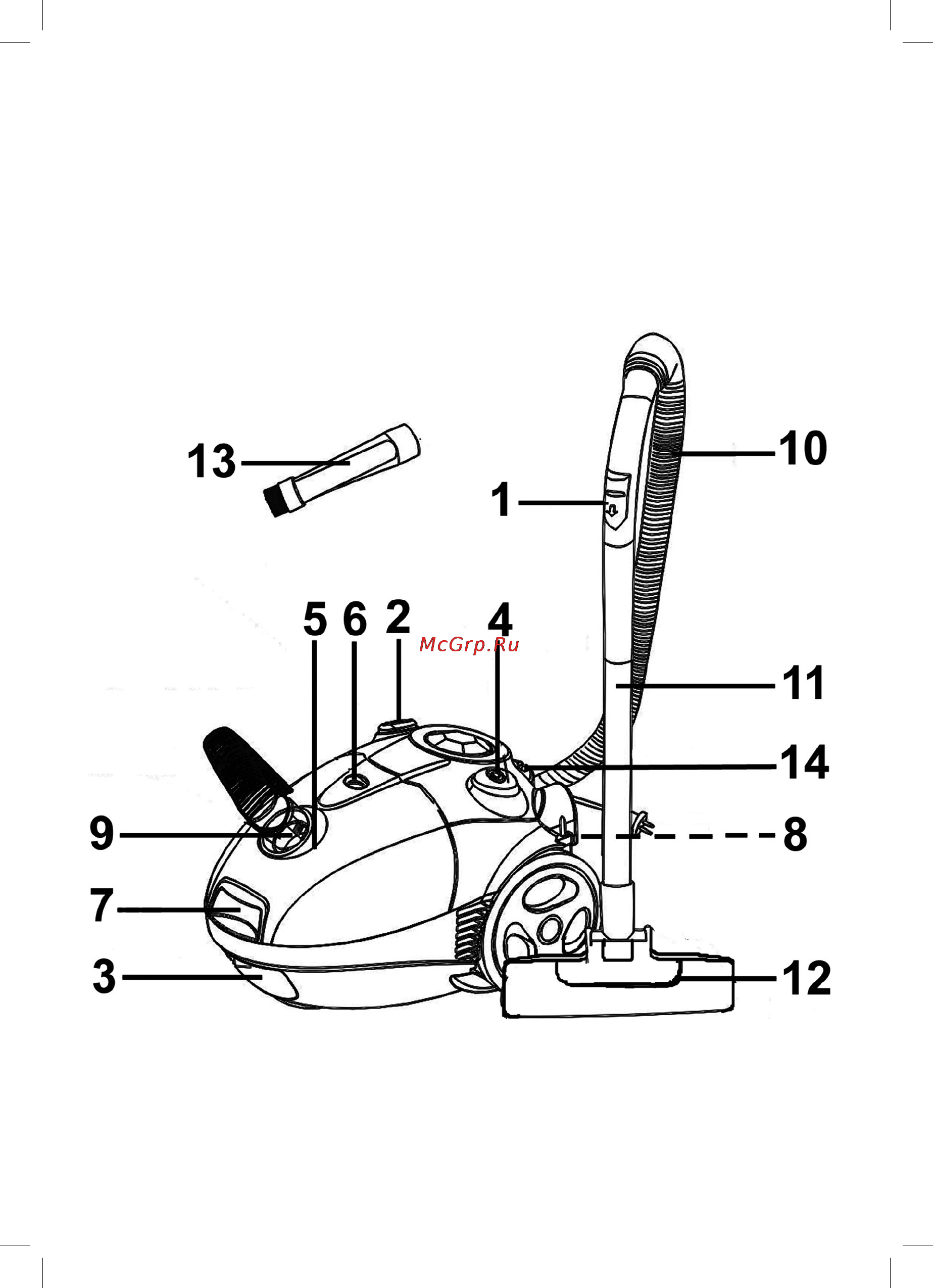 Bomann BS 974 CB [3/42] Übersicht der bedienelemente
