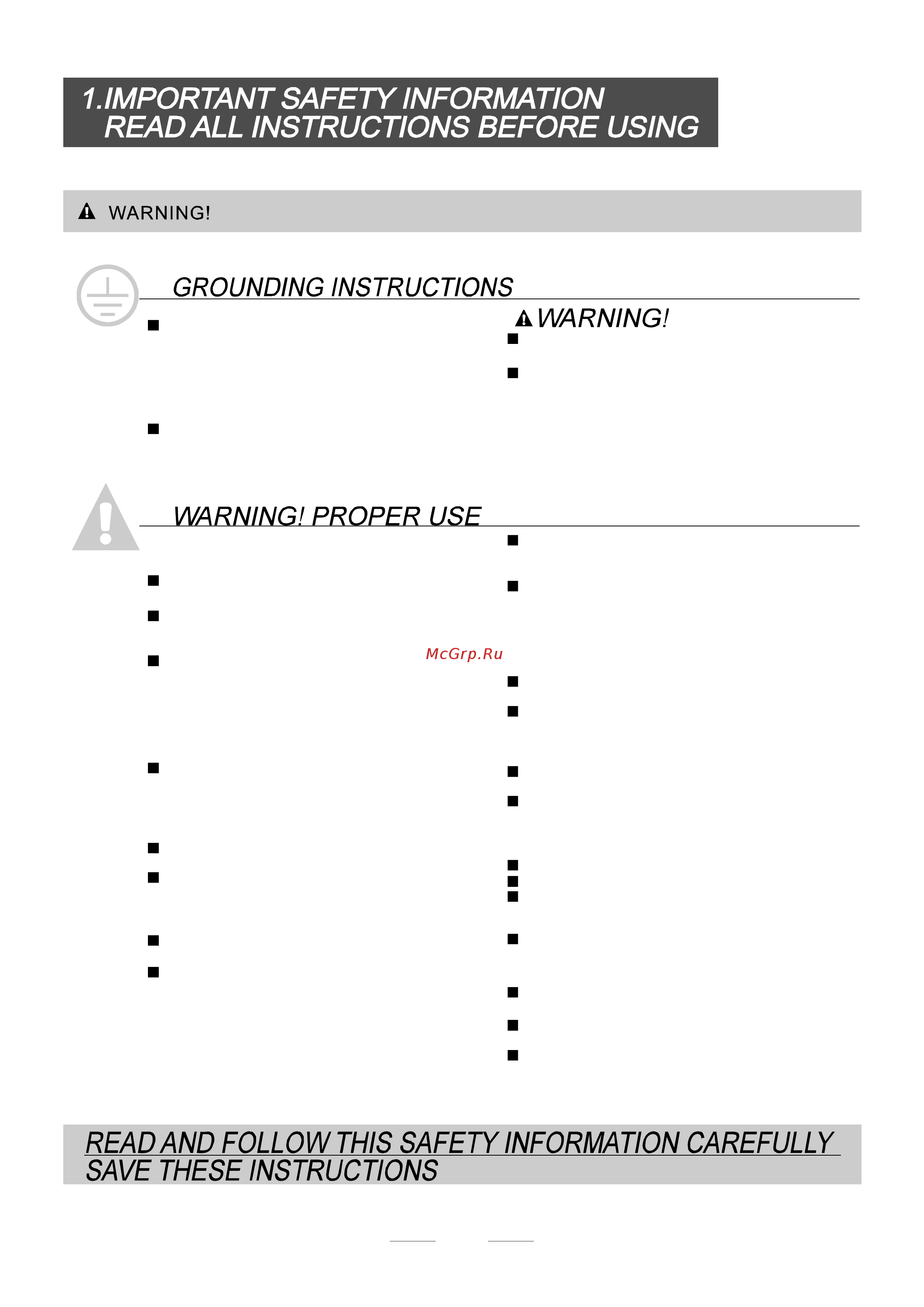 Bomann TSG 707 [3/25] When using your dishwasher follow the precautions listed below