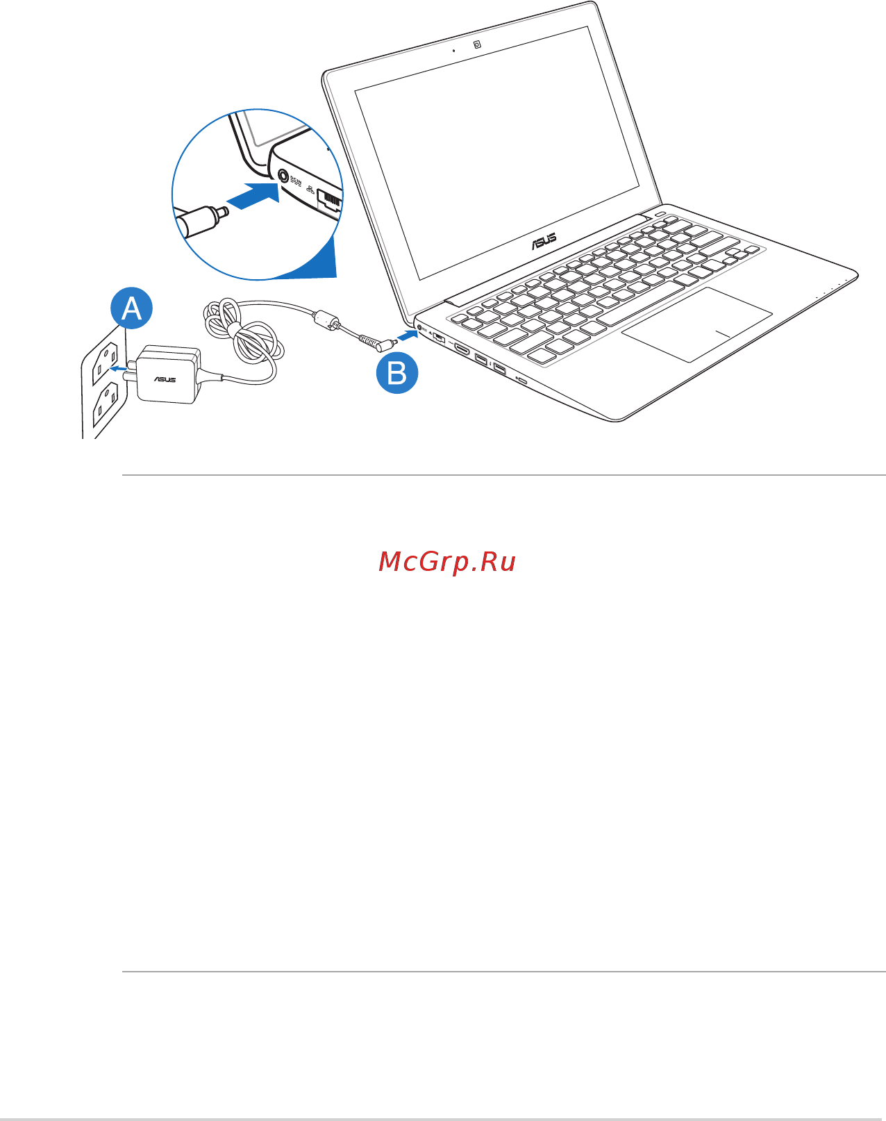 Asus VivoBook S200E-CT179H VivoBook S200E-CT179H [22/102] Зарядите ноутбук