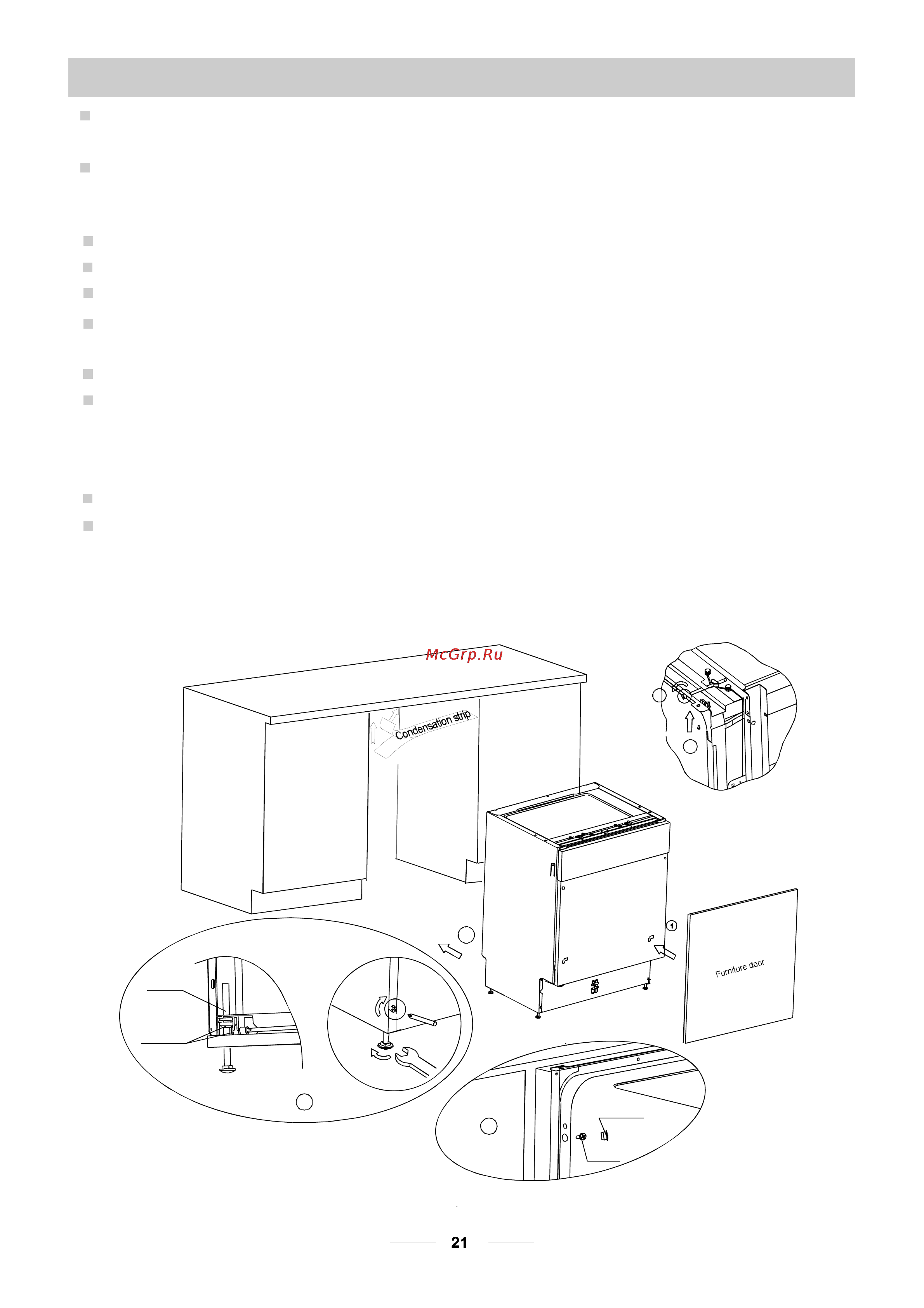Bomann GSPE 787 [24/31] Dishwasher installation steps