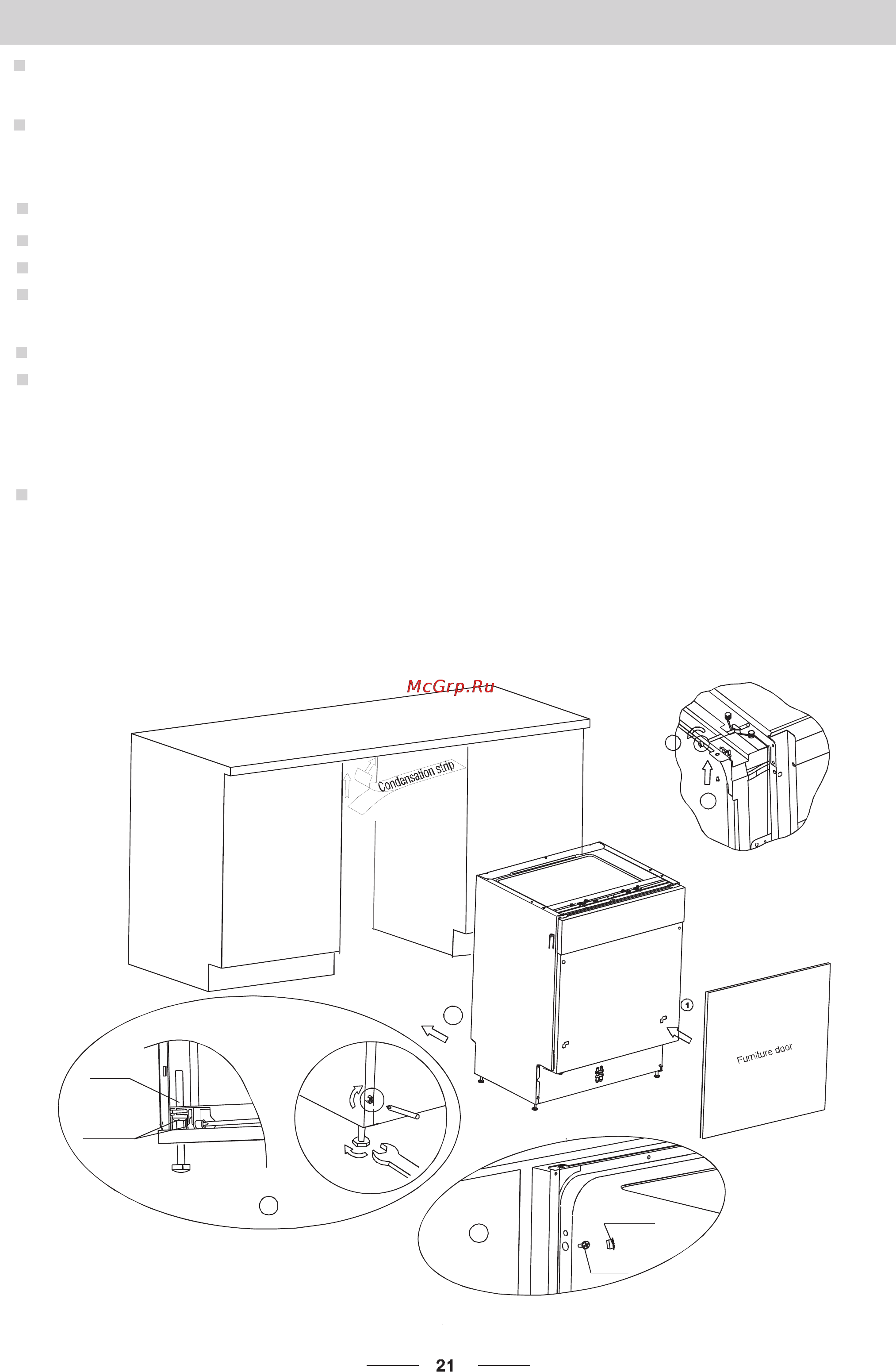 Bomann GSPE 772.1 [24/31] Dishwasher installation steps