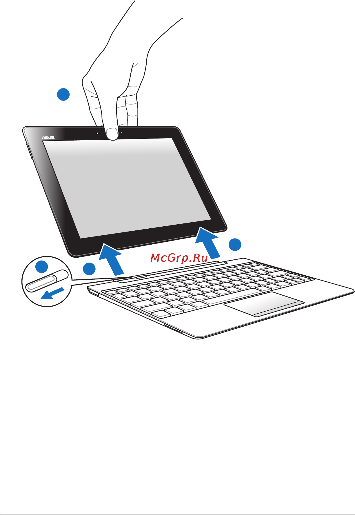 Asus Transformer Pad TF300TG (1G091A) 32Gb 3G Dock Red [82/96] Отключение планшета от док станции