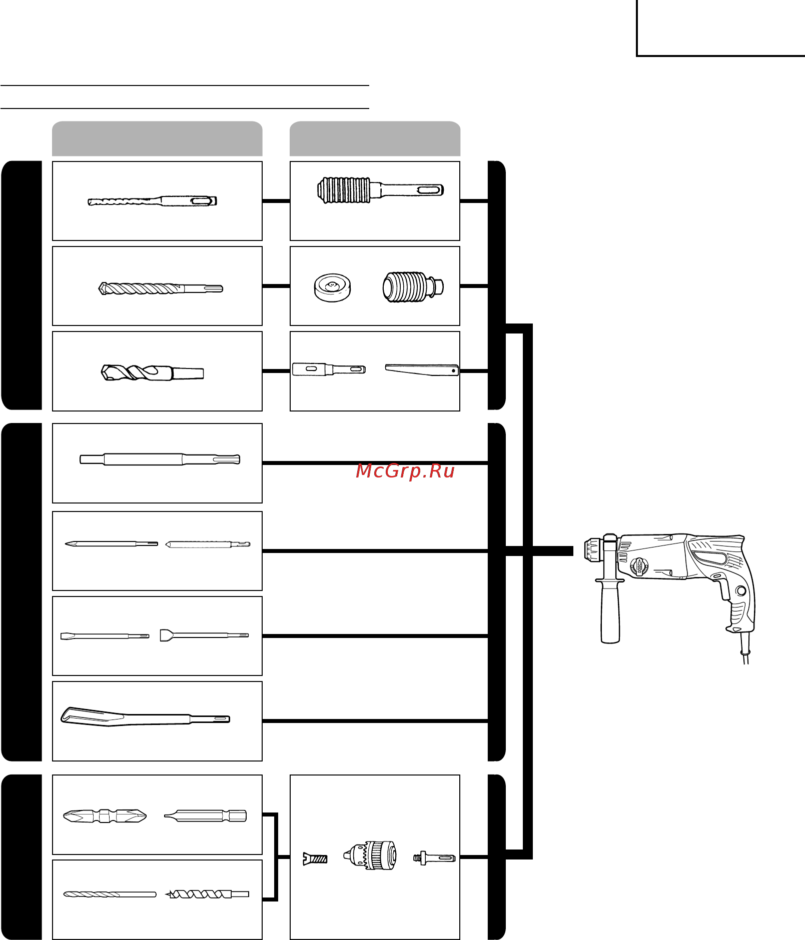 Hitachi DH22PH [37/84] Szerszám adapterek