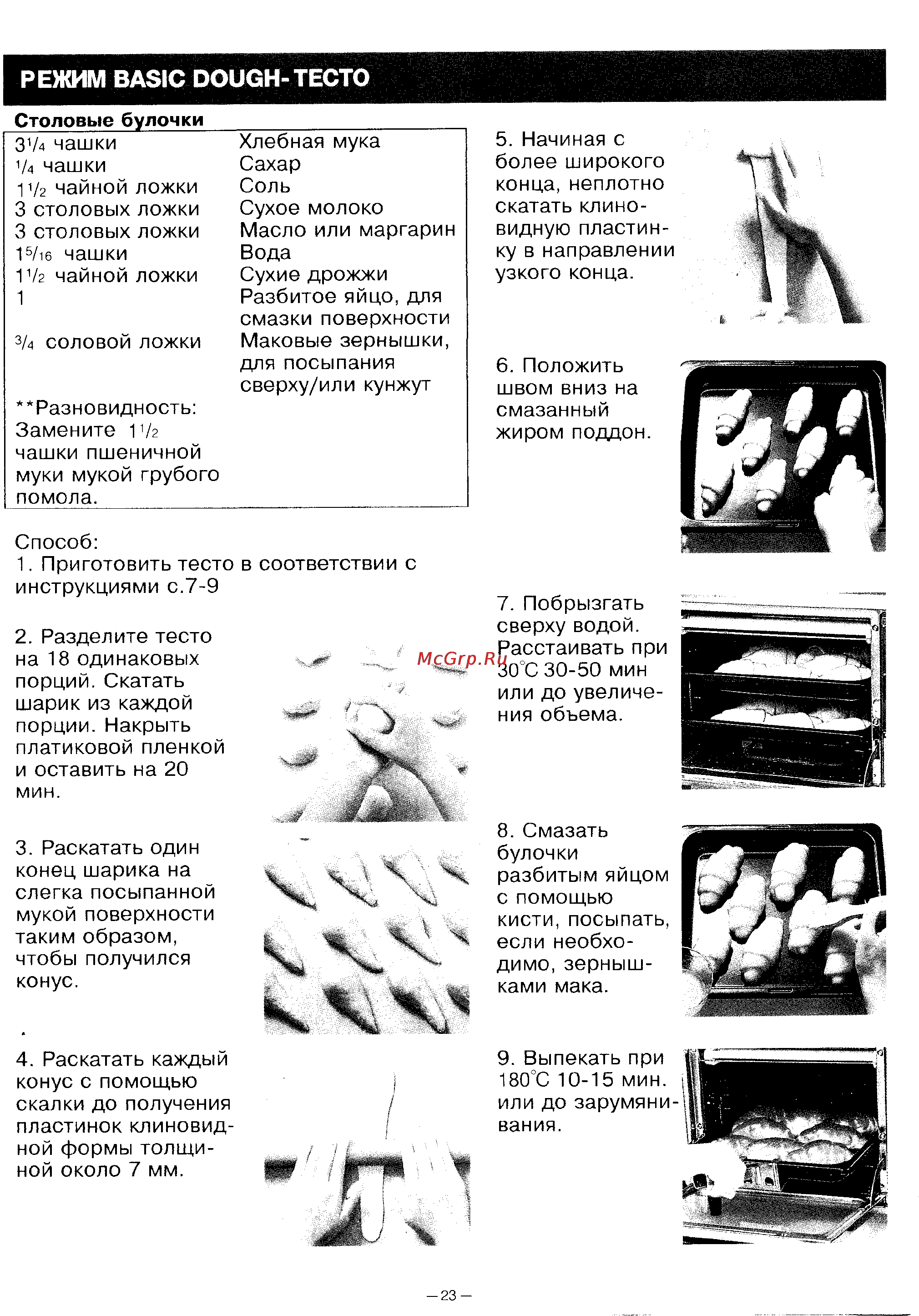 Panasonic SD-200 [24/28] Режим basic dough тесто