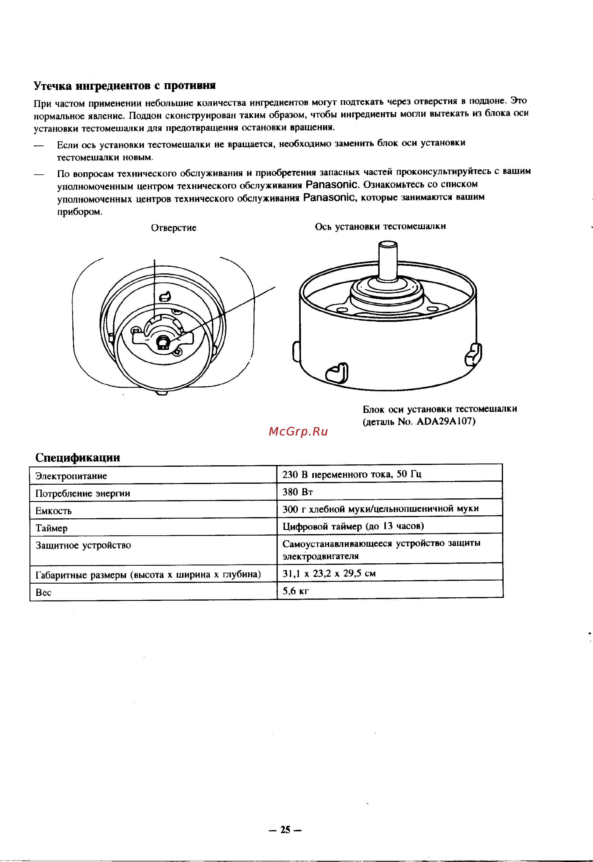 Panasonic SD-BT10P [26/26] Спецификации