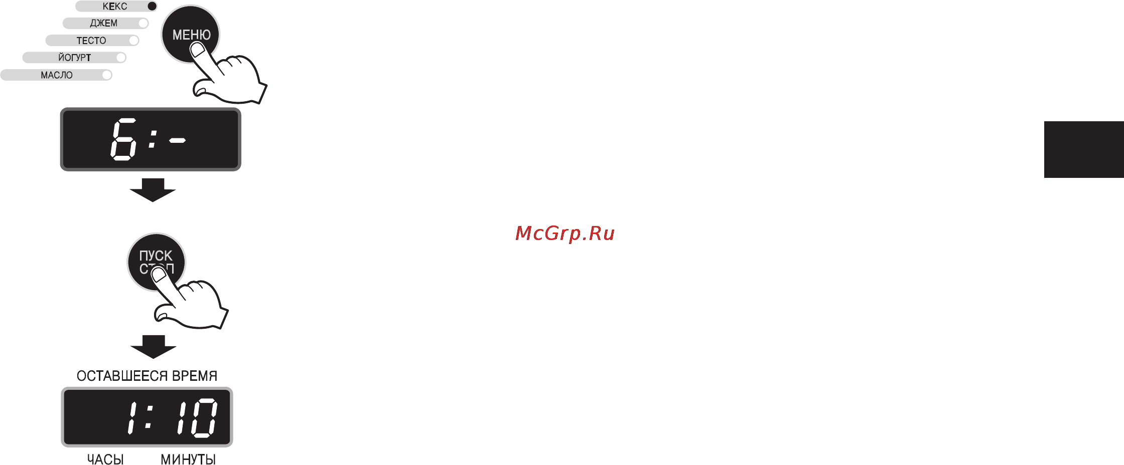 LG HB-3001BYT [133/217] Програма приготування кексу