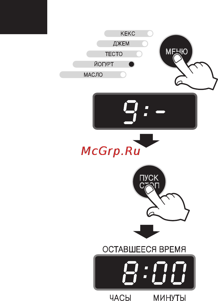 LG HB-3001BYT [36/217] Программирование режима йогурт