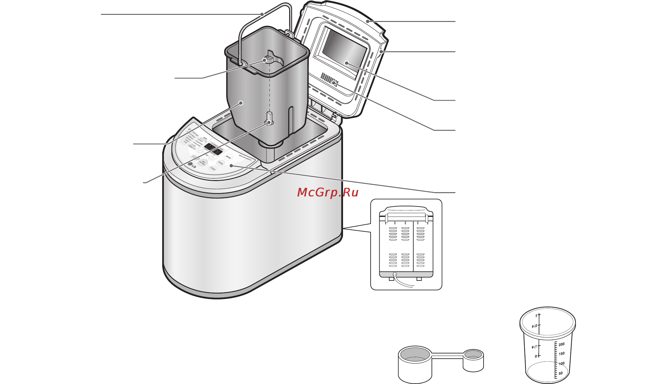 LG HB-159E [14/93] Oсновные элементы конструкции и их функциональное назначение