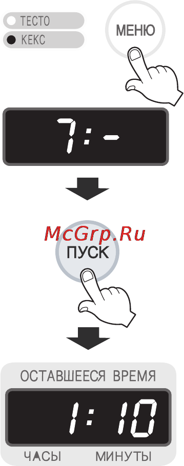LG HB-157CE [32/102] Программа приготовления кекса
