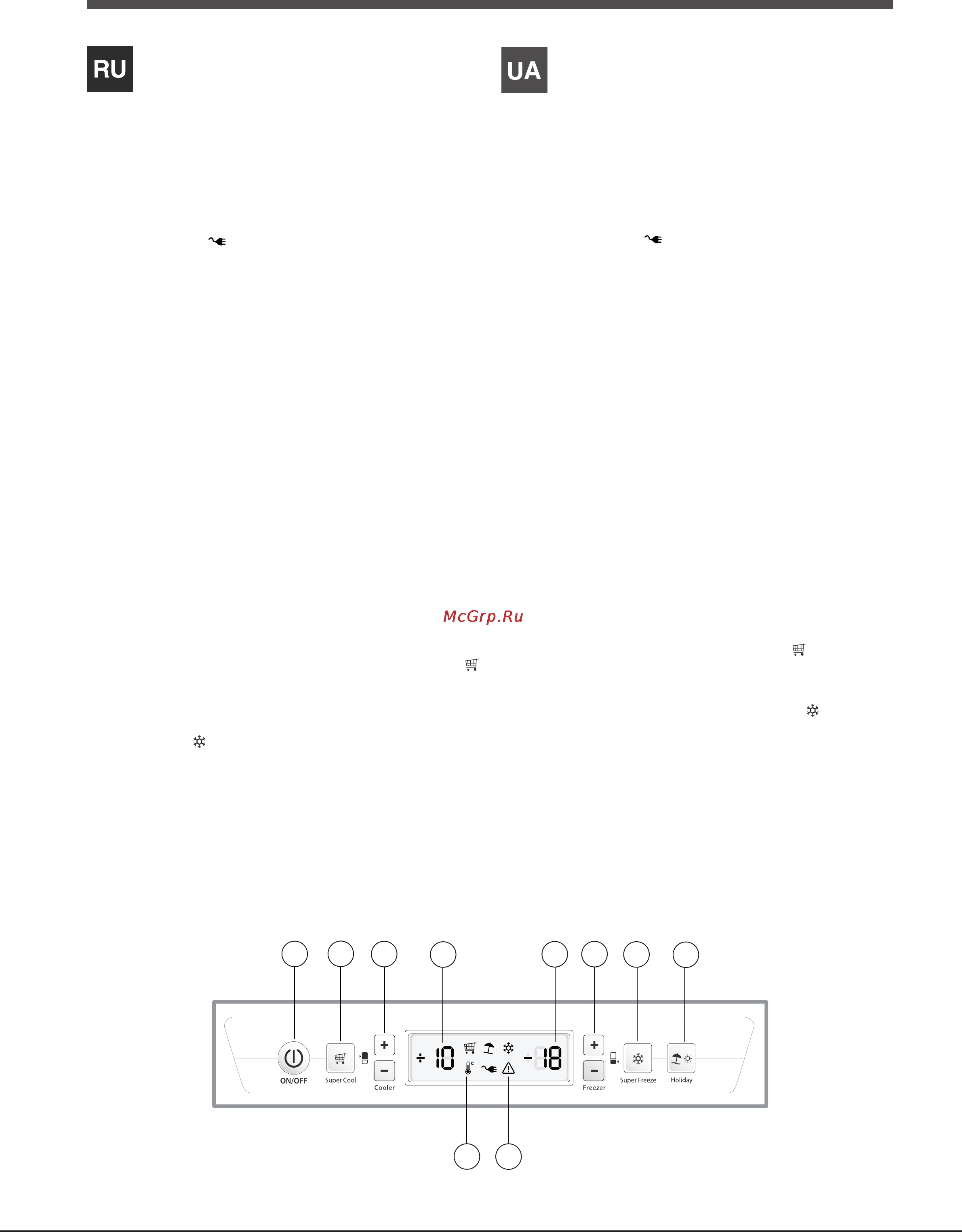 Hotpoint-Ariston BCB 33 A F (RU) [6/12] Панель управления