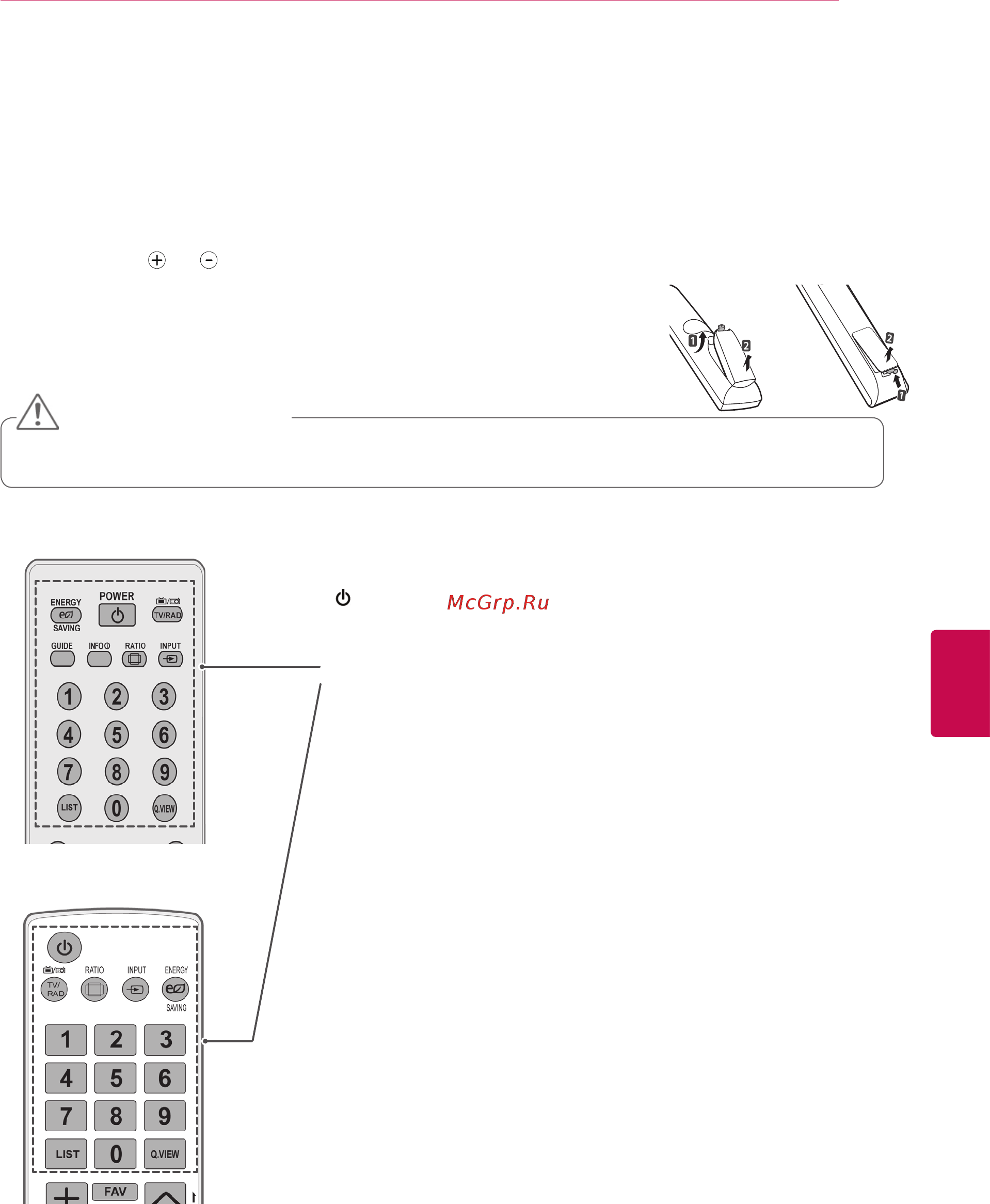 LG 50PA4500 [19/112] Пульт дистанционного управления