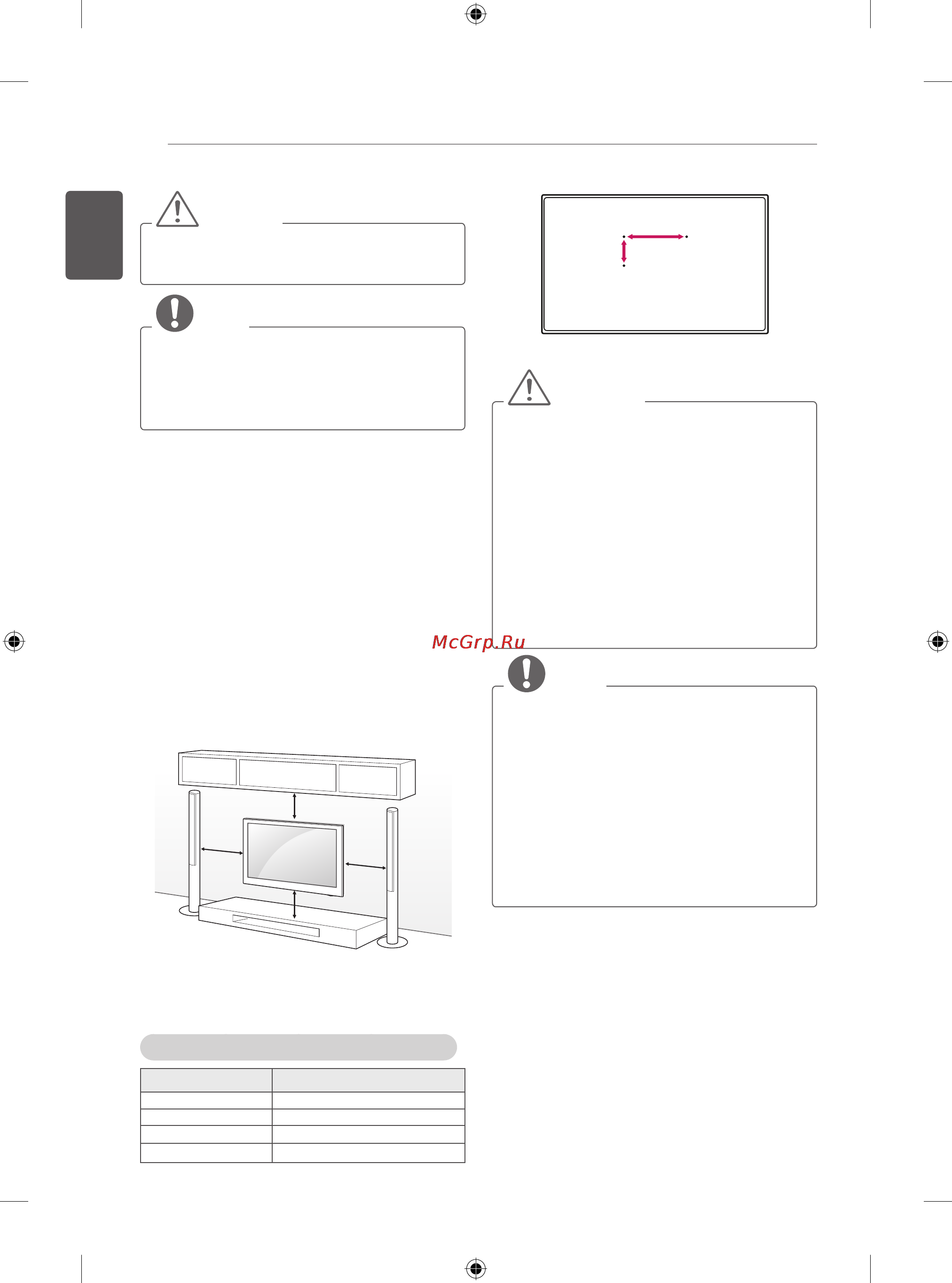 LG 50PB560U [28/164] Mounting on a wall