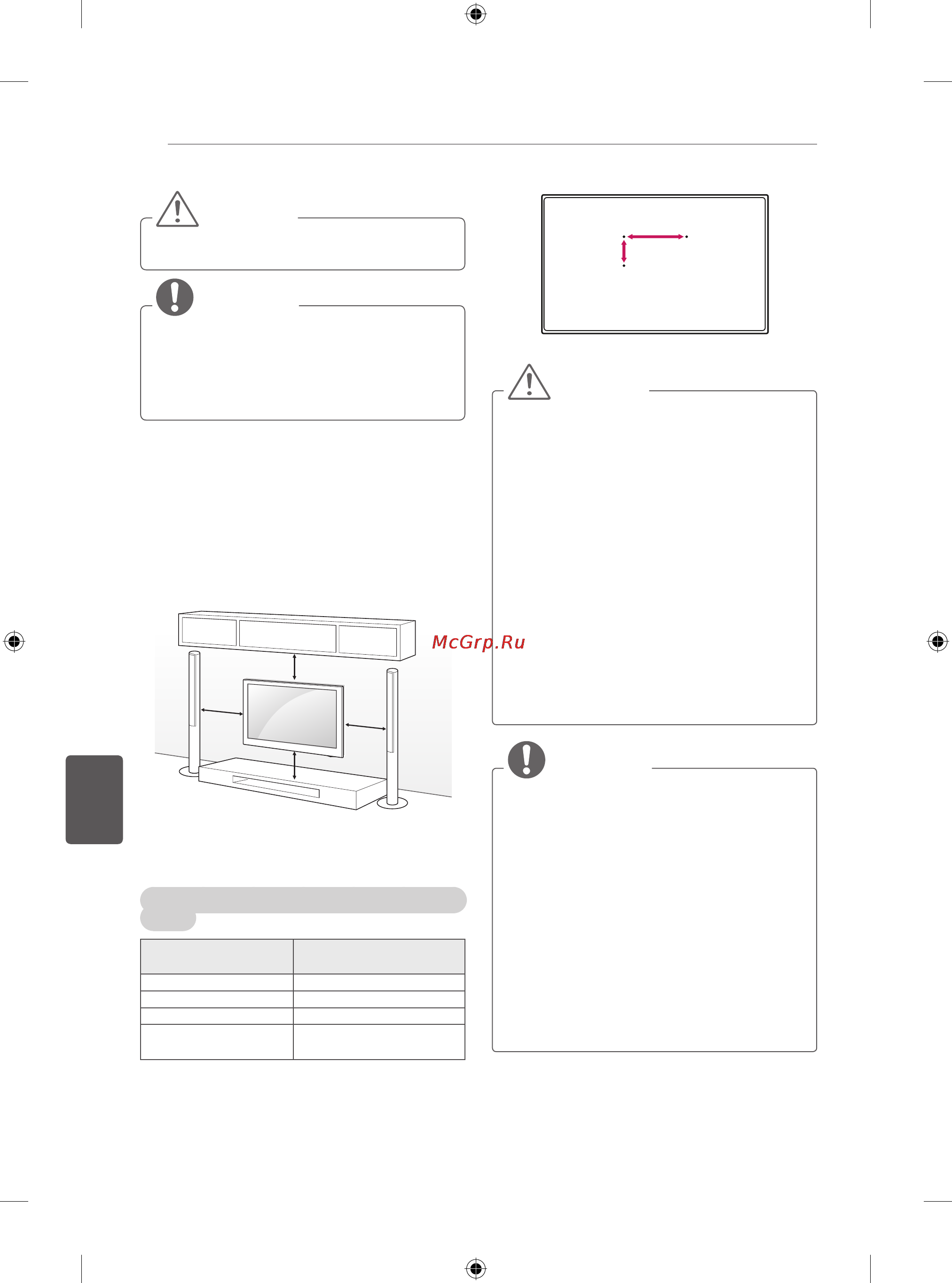LG 50PB560V [173/387] Монтаж на стена
