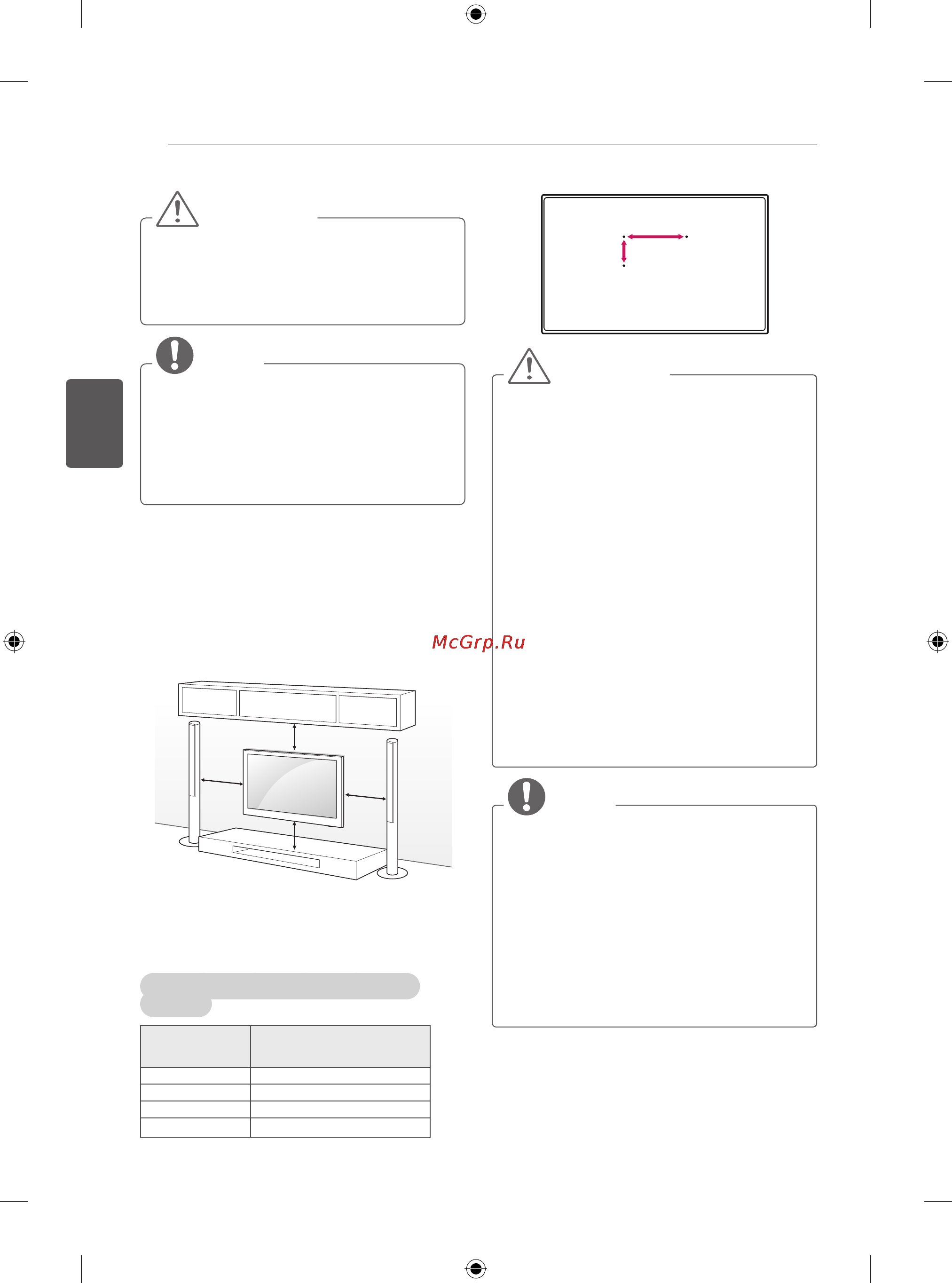LG 50PB560V [85/387] Montaż na ścianie