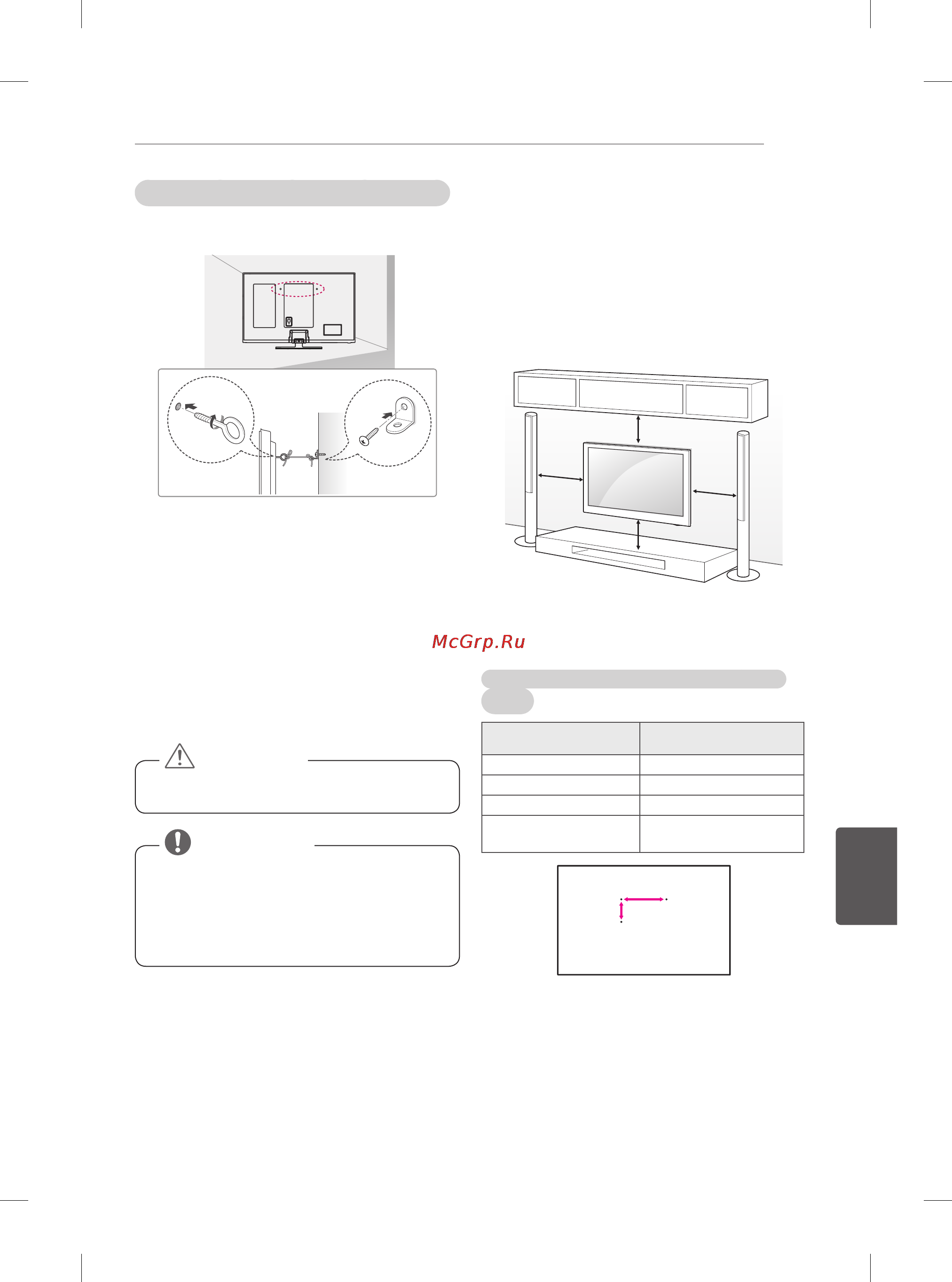 LG 60PB660V [202/447] Монтаж на стена