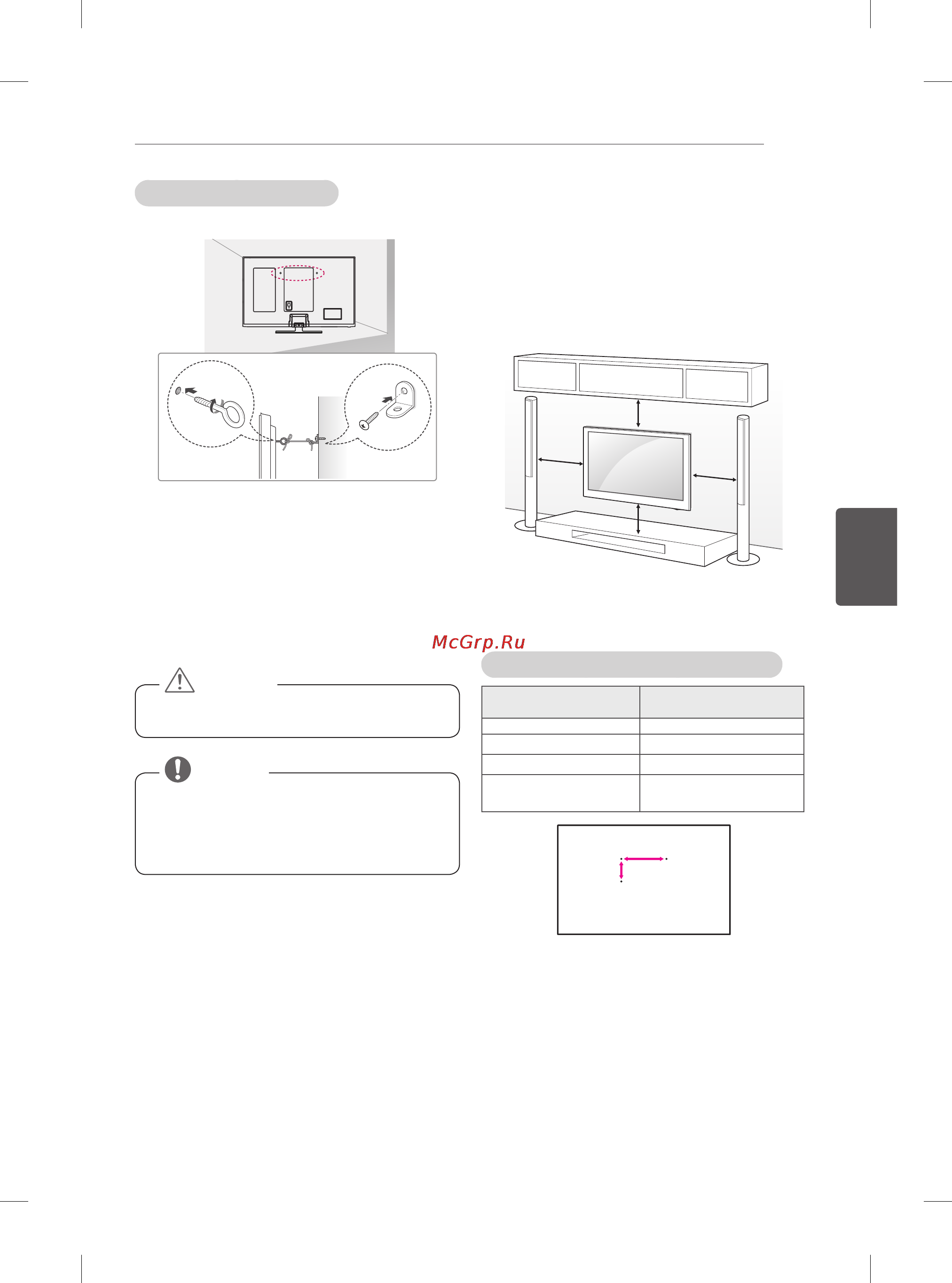 LG 60PB660V [358/447] Montimi në mur