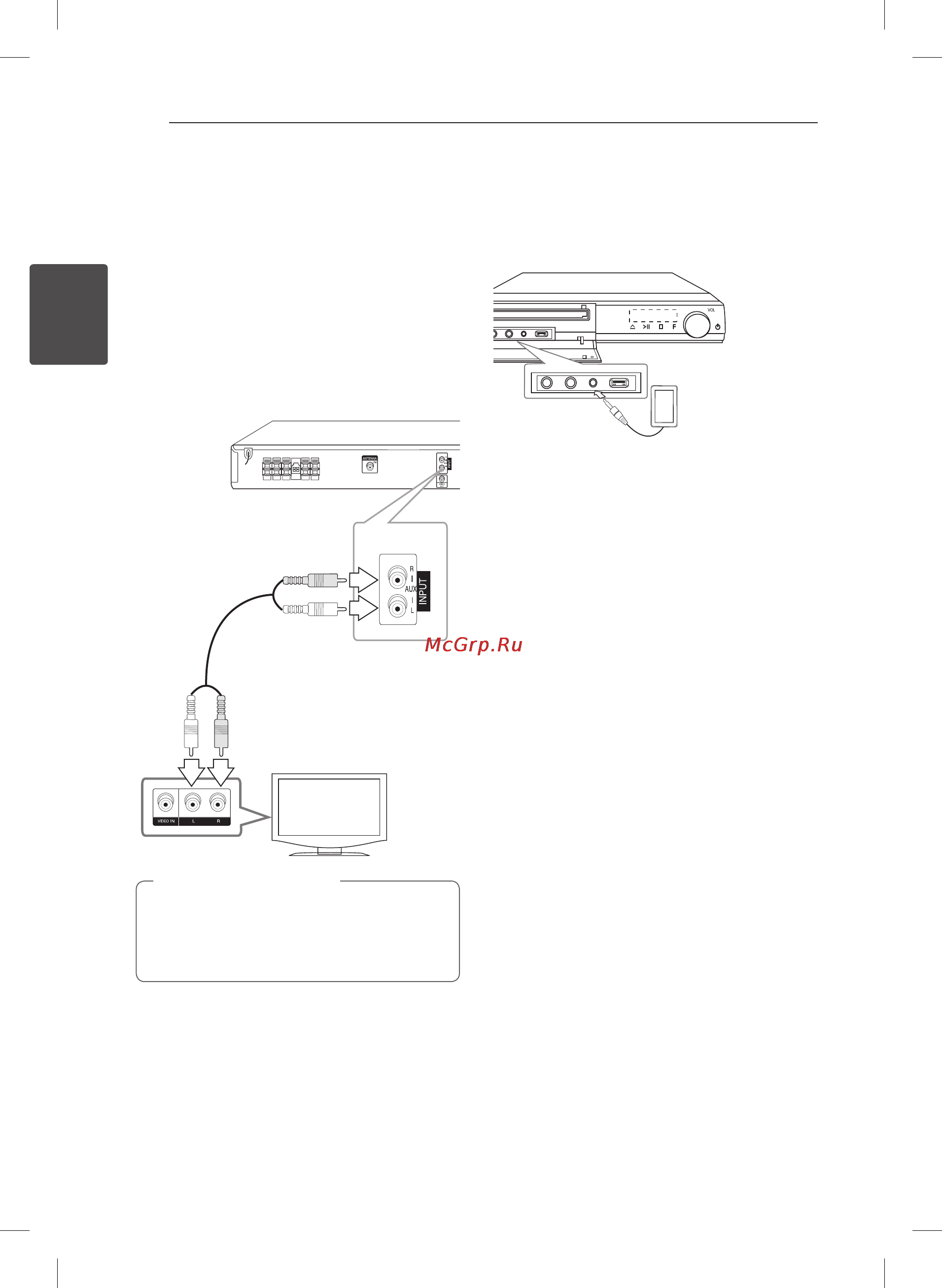 LG DH4130S [16/40] Подключение дополнительного оборудования