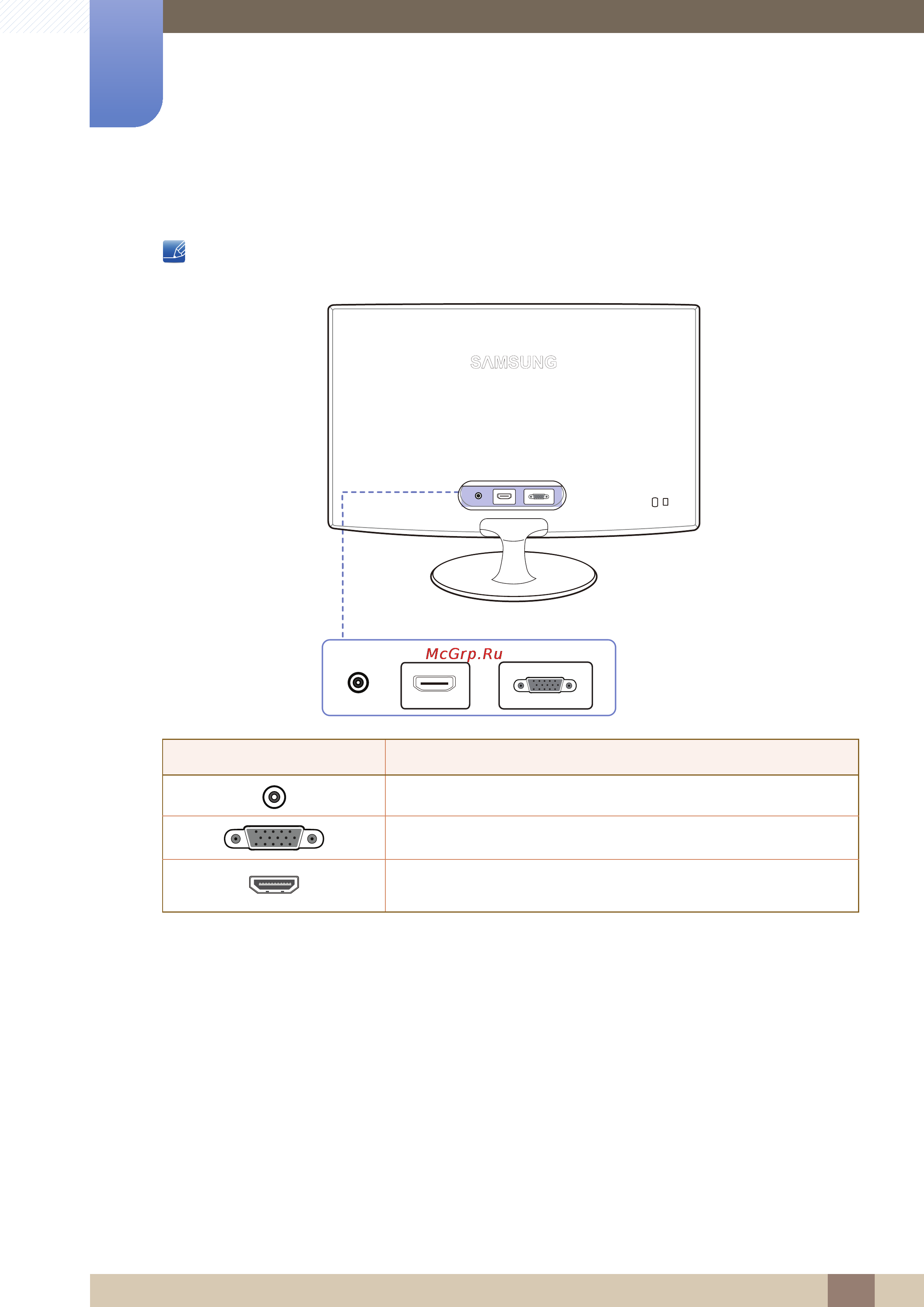 Samsung S22B350T [24/94] Задняя сторона