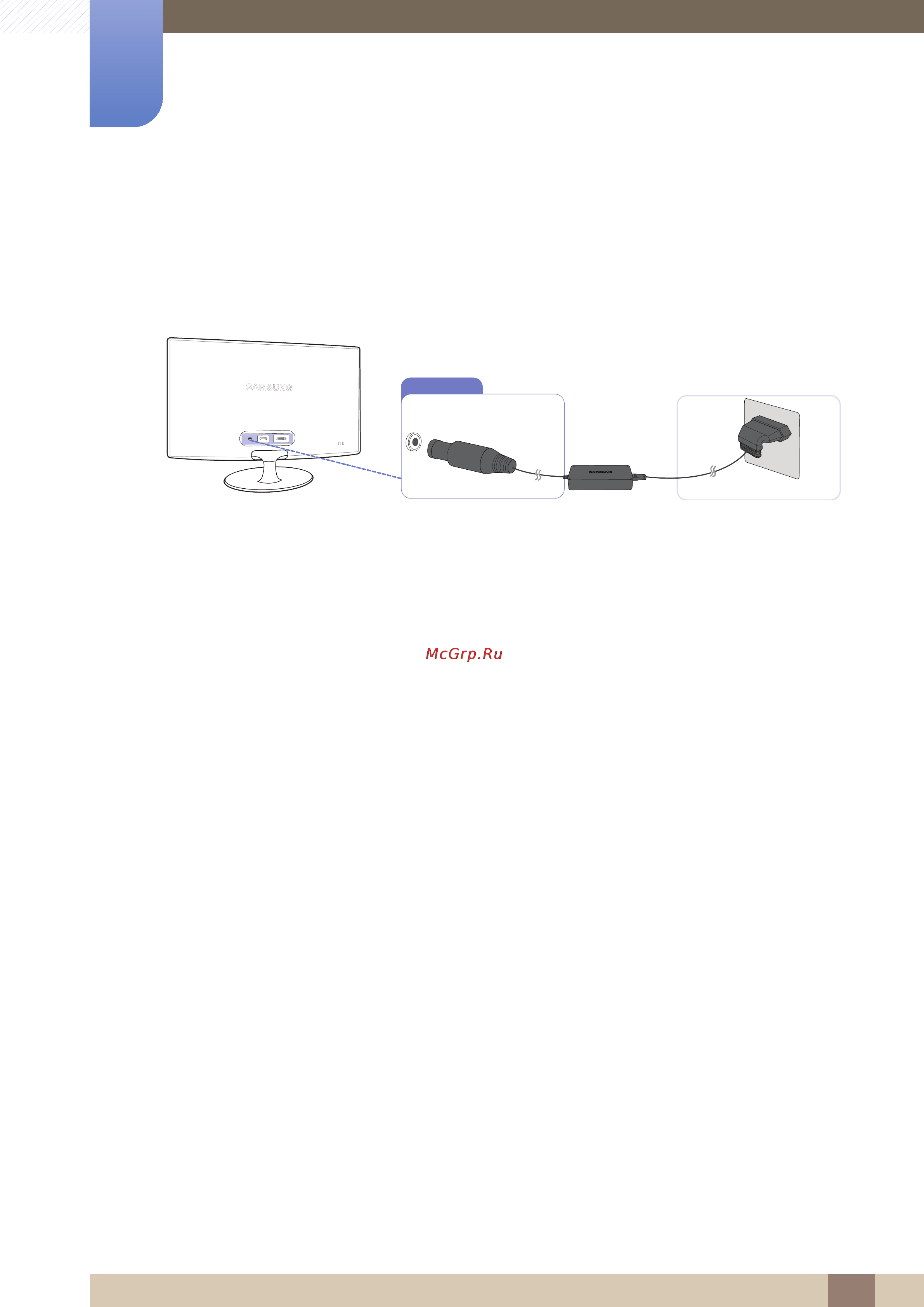 Samsung S22B350T [29/94] Подключение кабеля питания