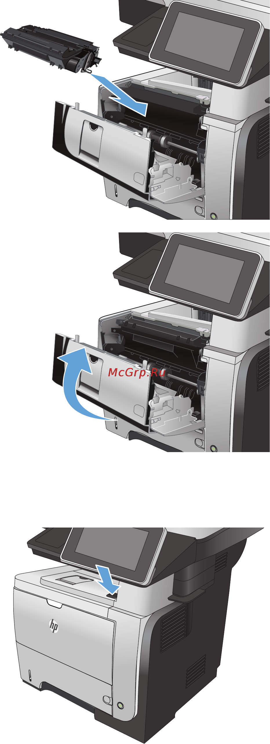 HP LaserJet Ent 500 M525f [229/302] Устранение замятий в зоне картриджа