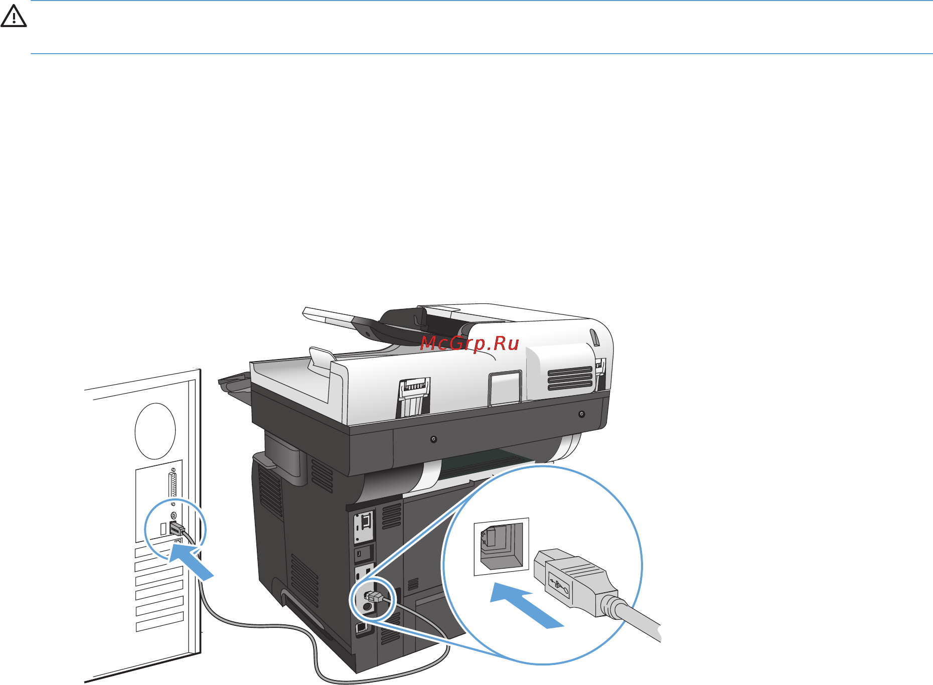 HP LaserJet Ent 500 M525dn [26/302] Присоединение устройства к компьютеру при помощи usb кабеля и установка программного обеспечения windows
