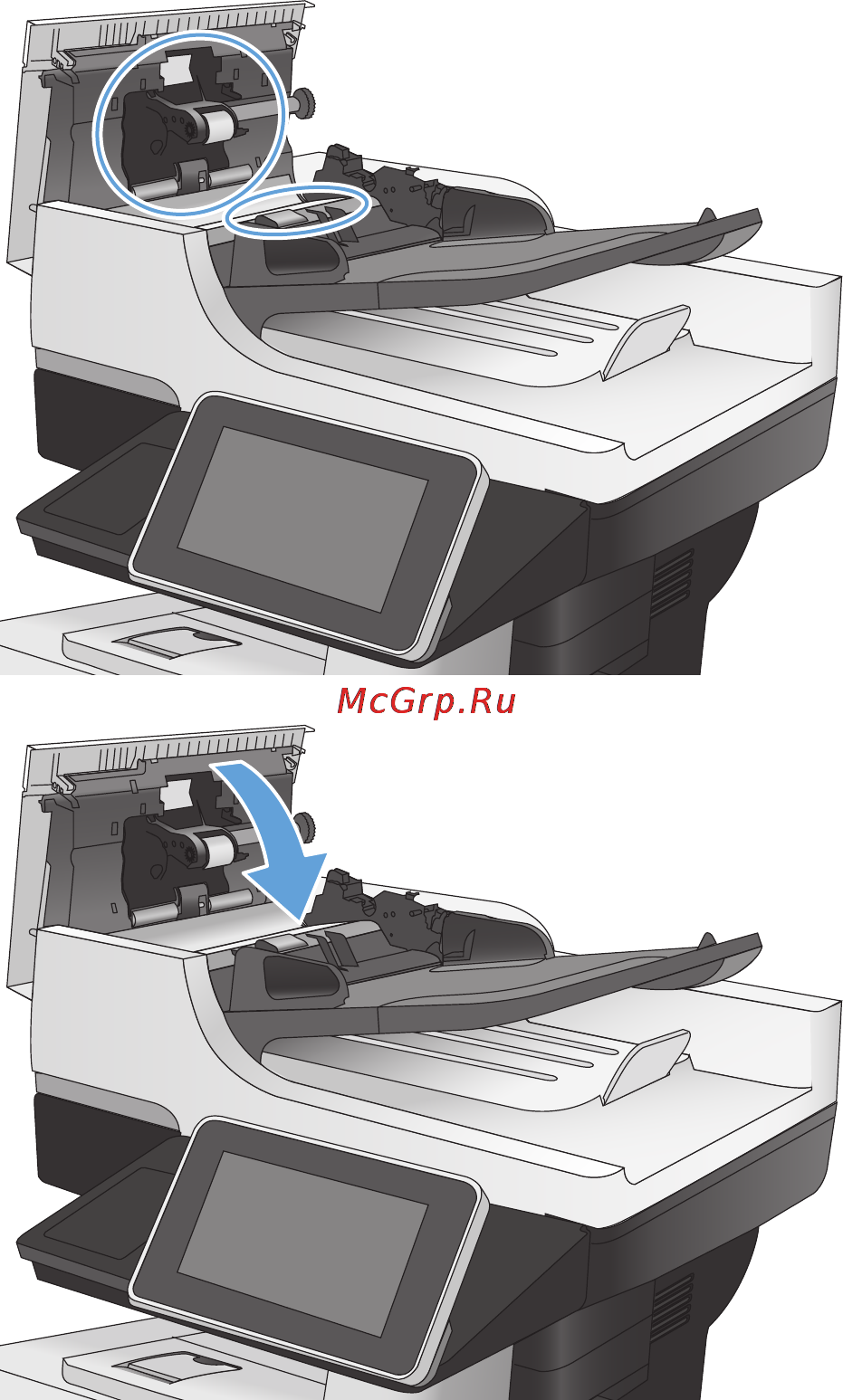 HP LaserJet Ent 500 M525dn [264/302] Проверка параметра масштабирования под формат страницы