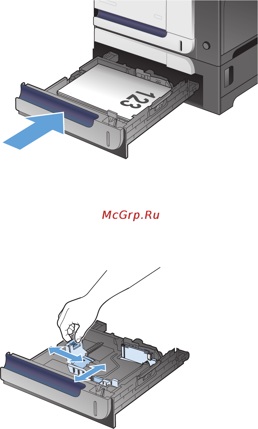 HP LaserJet Ent 500 M575dn [58/318] Автоматическое распознавание бумаги режим автораспознавания