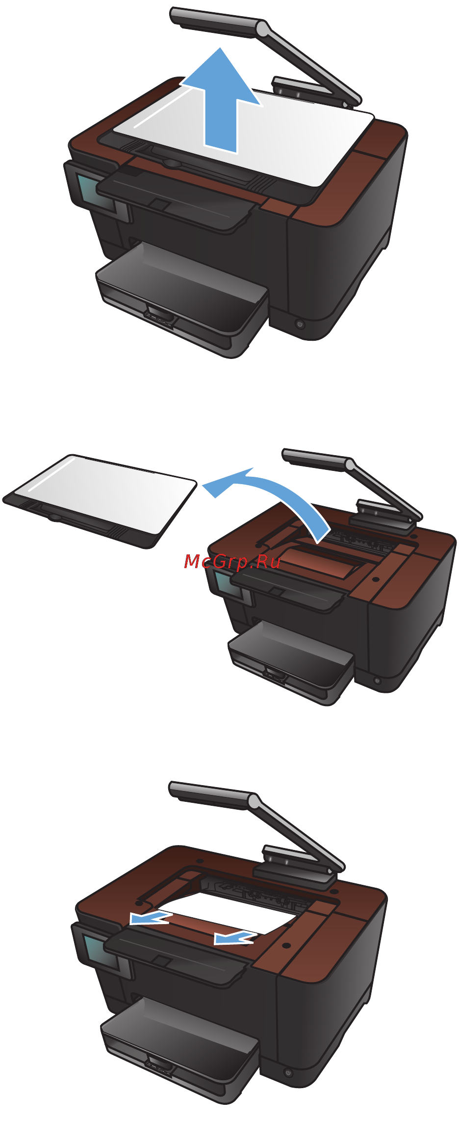 HP TopShot LaserJet Pro M275 [178/216] Устранение замятий в выходном лотке