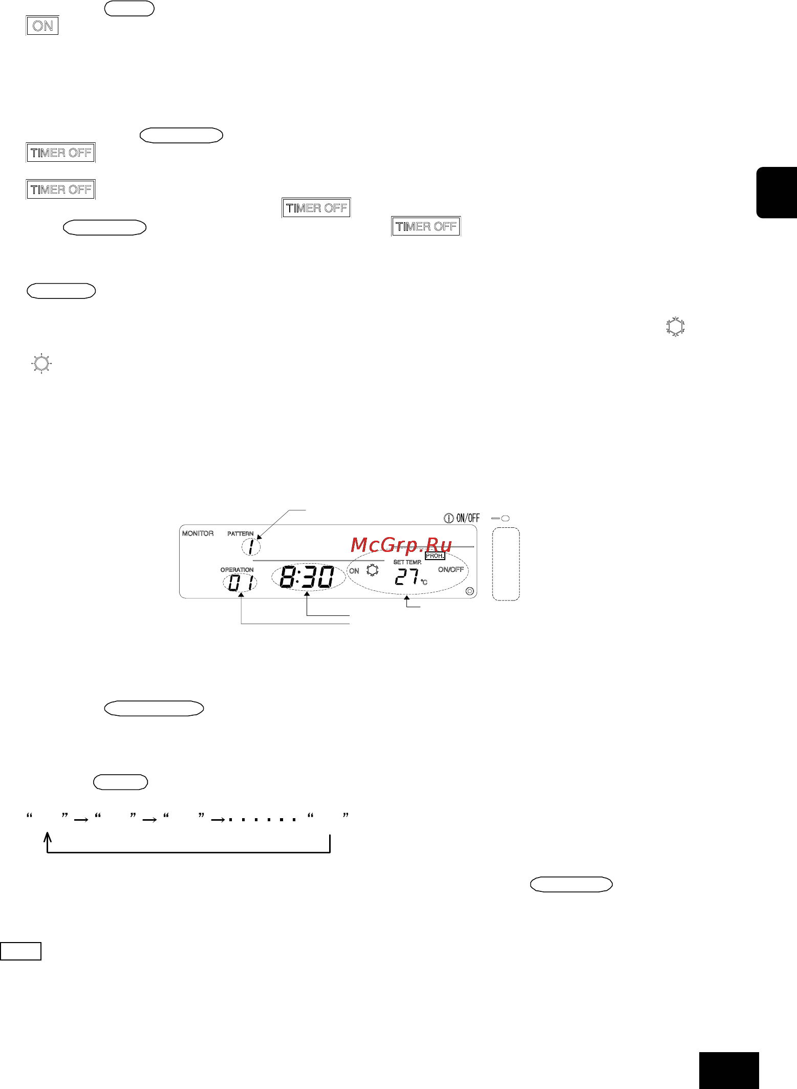 Mitsubishi Electric PAC-YT34STA [47/72] 1 2 on off operations