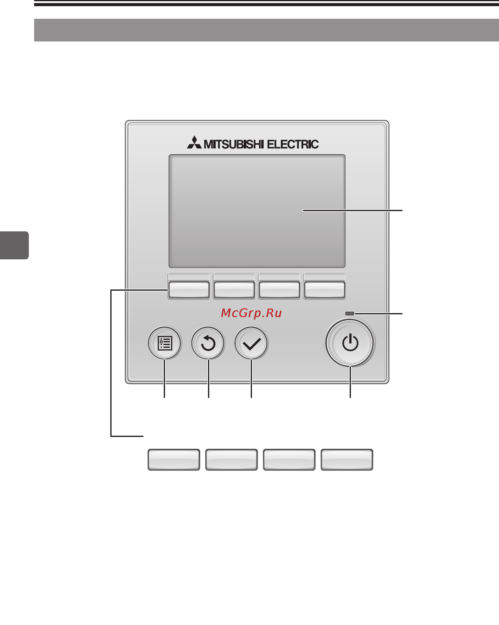 Mitsubishi Electric PAR-30MAA [6/54] Названия и функции компонентов контроллера