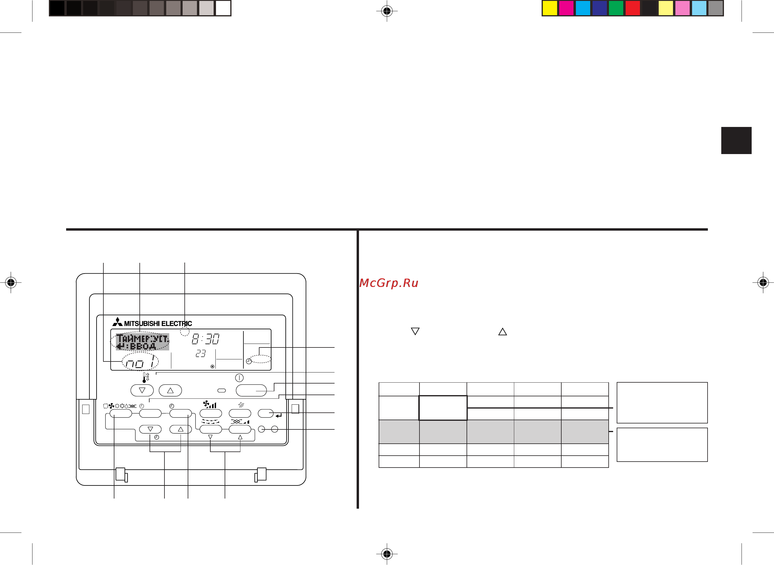 Mitsubishi Electric PAR-21MAA [11/25] 3 использование таймера