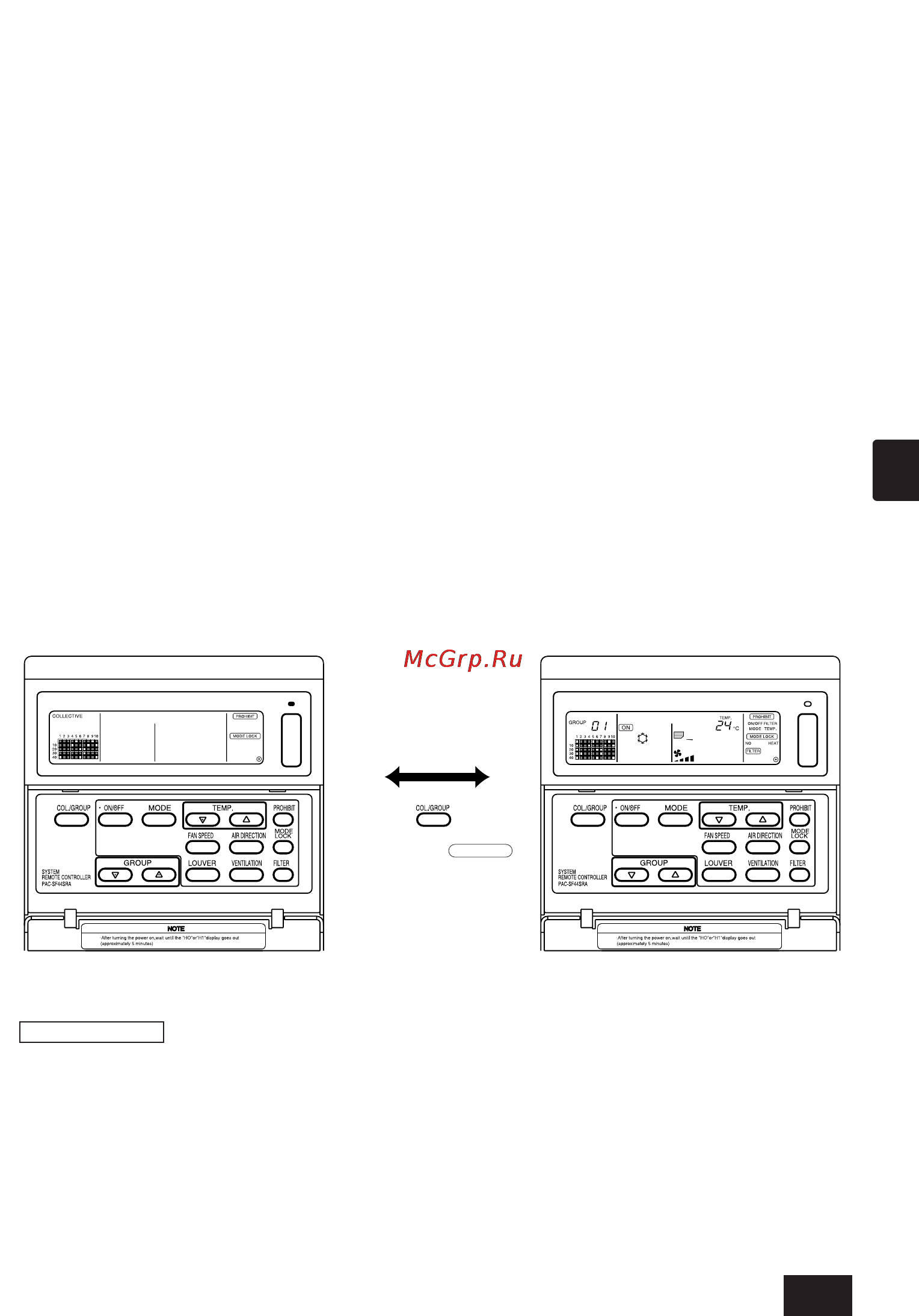 Mitsubishi Electric PAC-SF44SRA [7/36] Работа с блоком