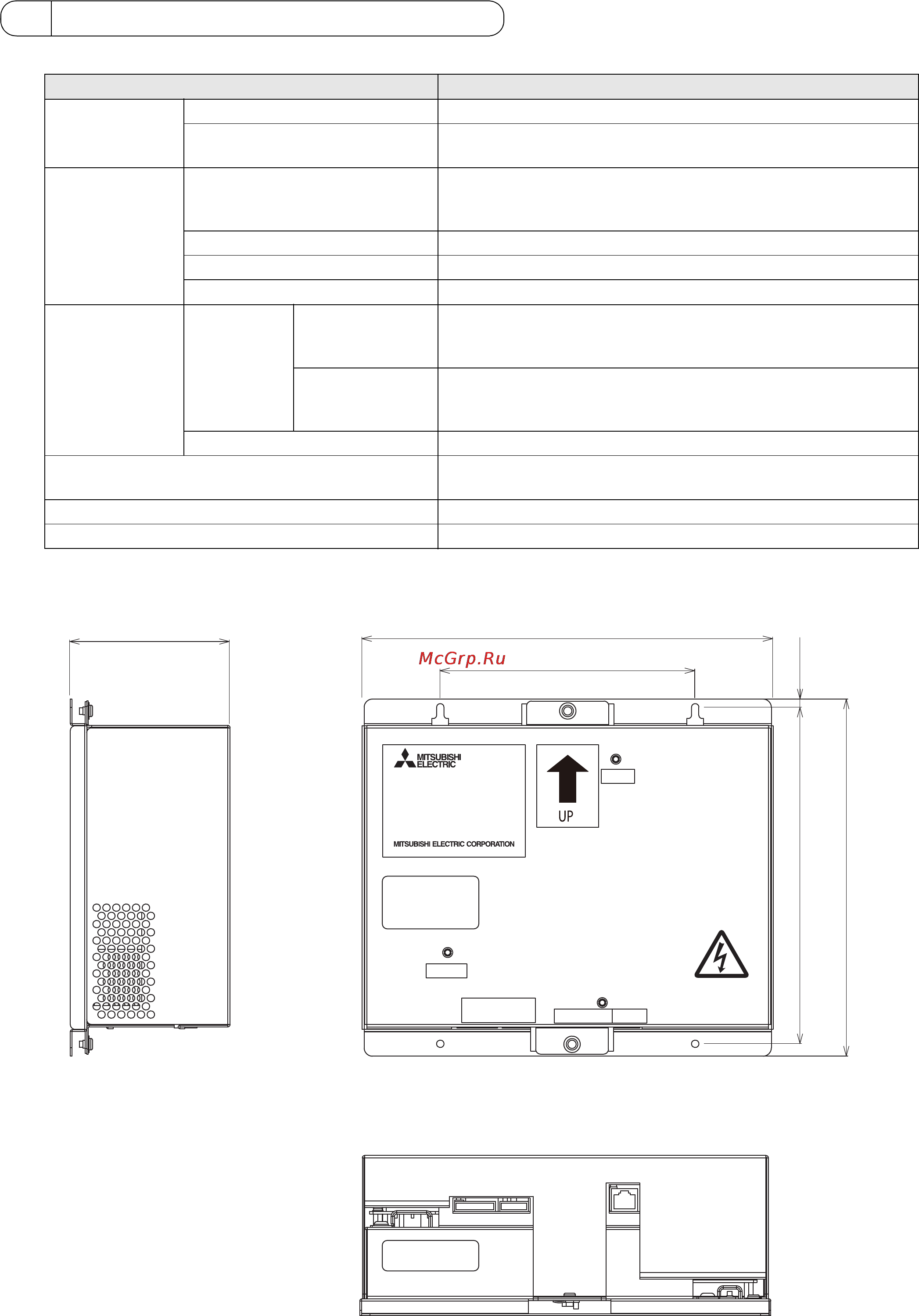 Mitsubishi Electric GB-50ADA [7/36] Технические характеристики