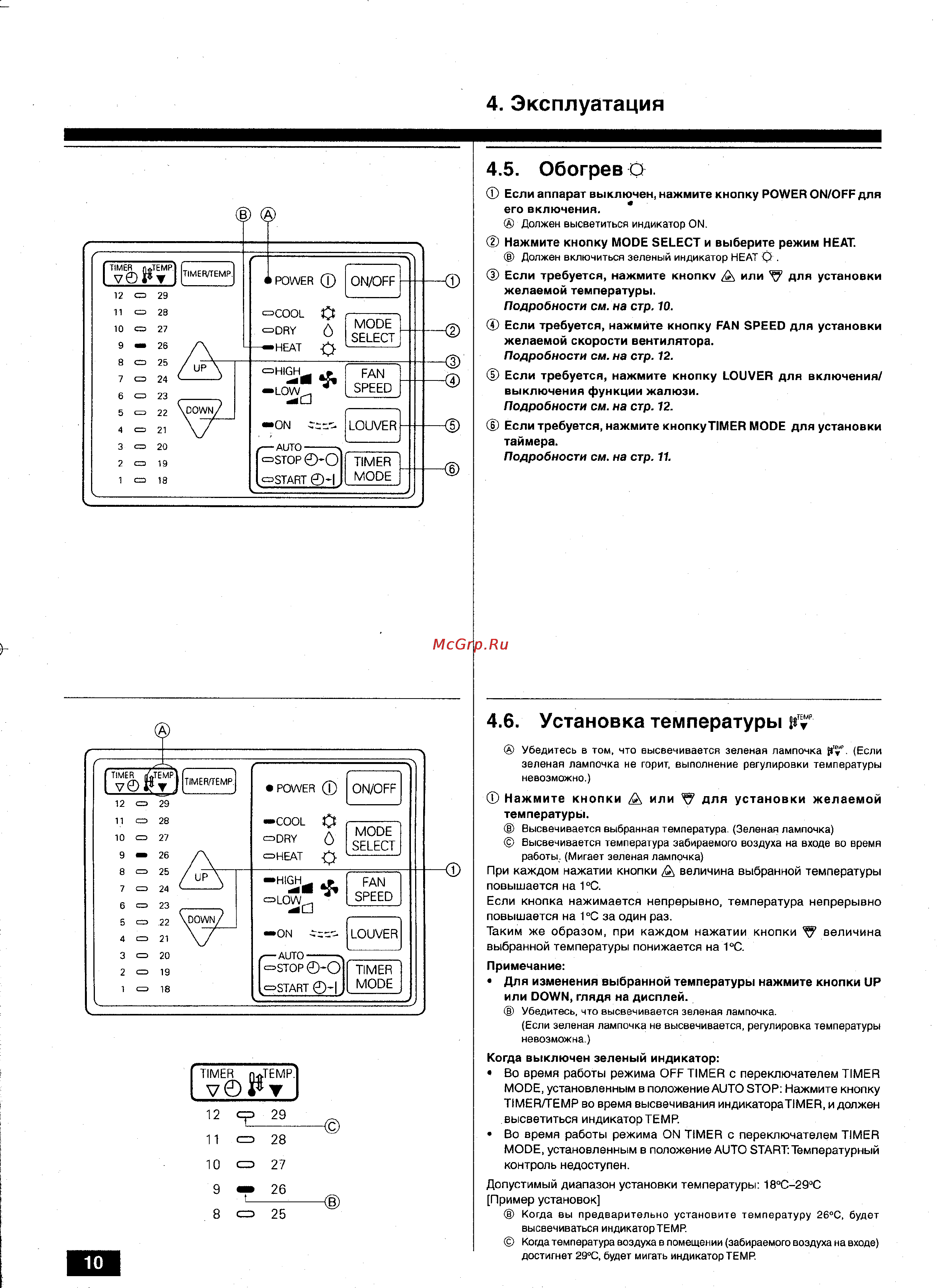 Mitsubishi Electric PSH-3GAKH [10/20] Эксплуатация
