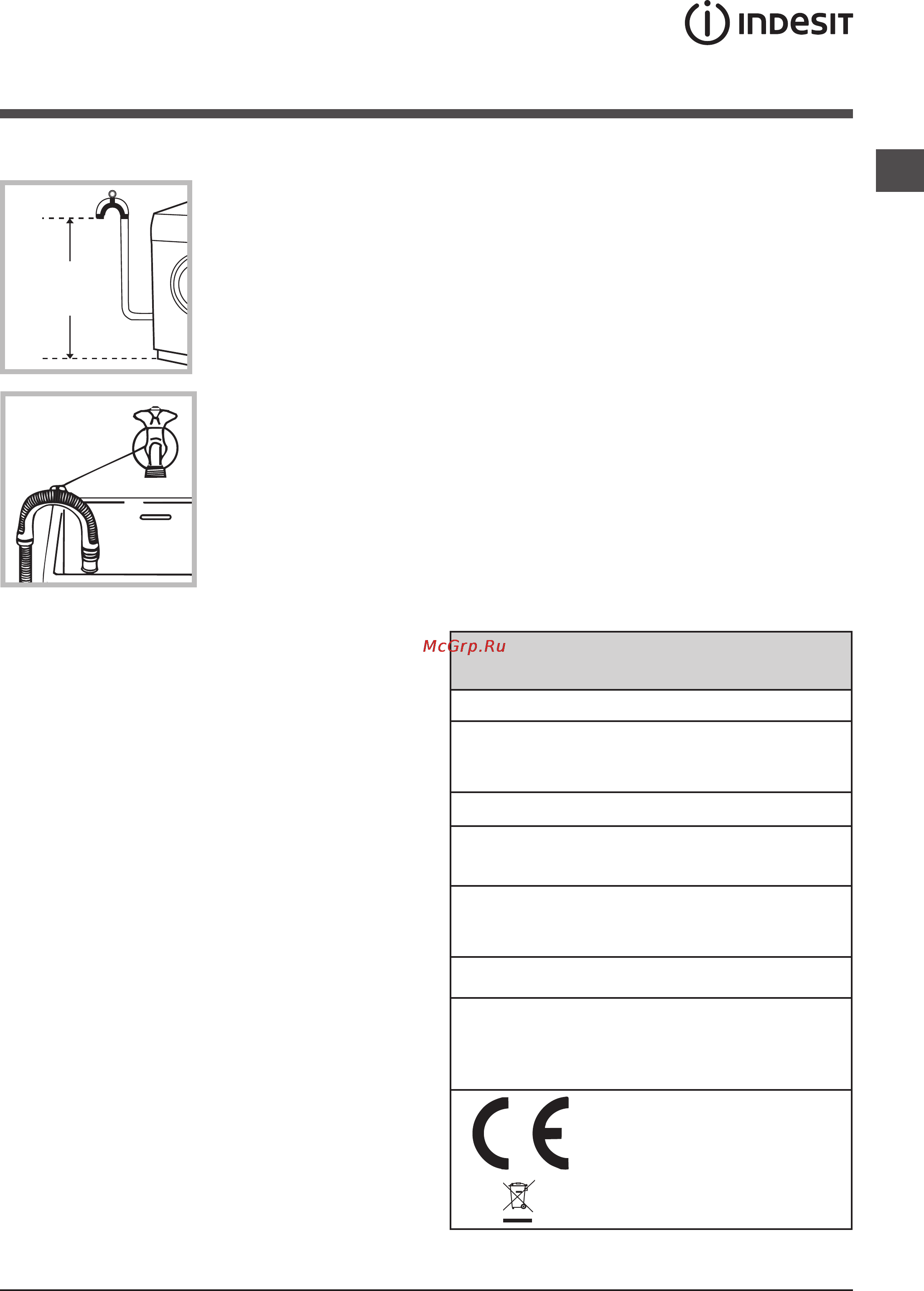 Indesit PWE 7107 S (CIS).L [3/12] Технические данные