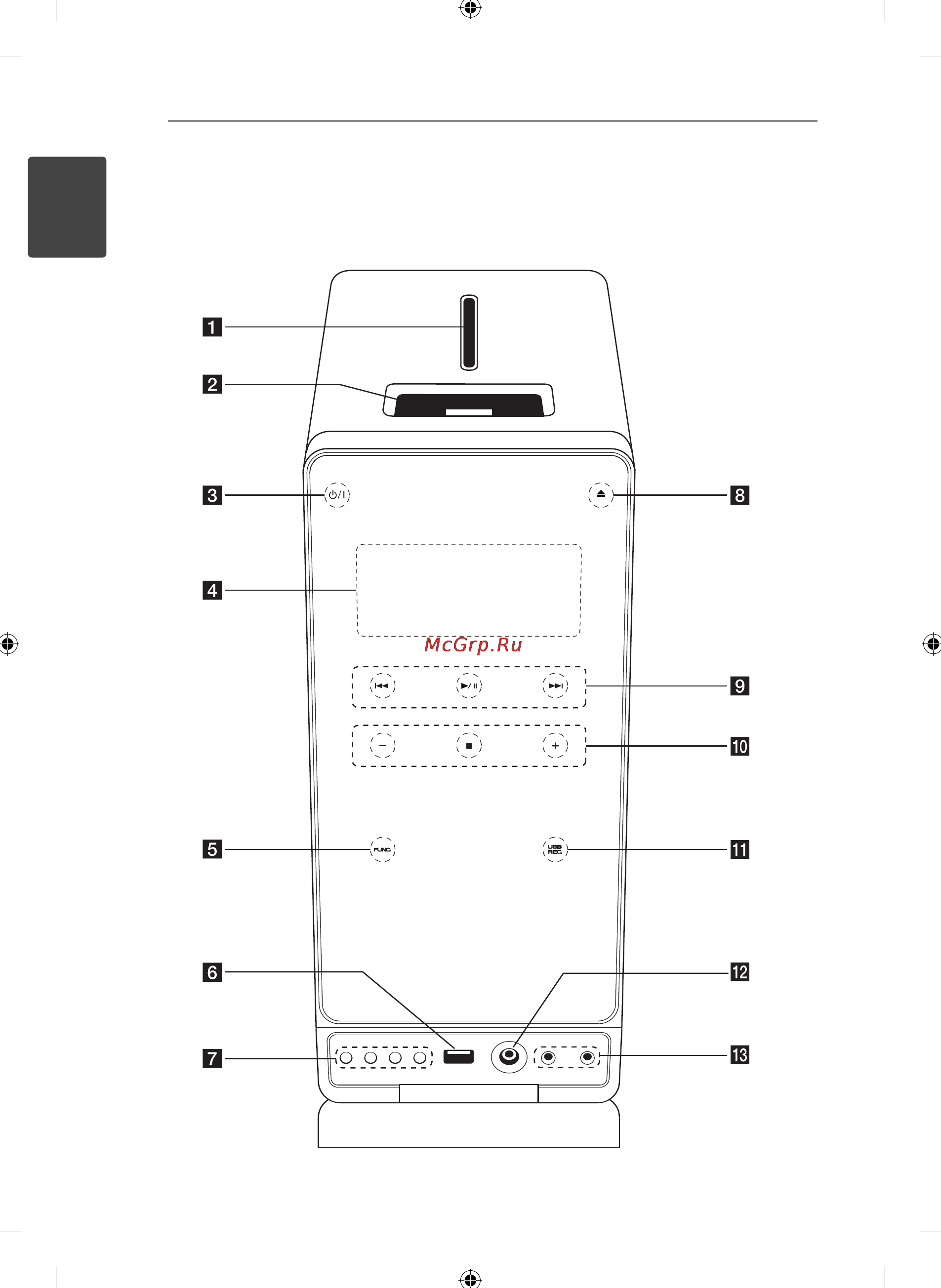 LG FB166 [10/40] Передняя панель