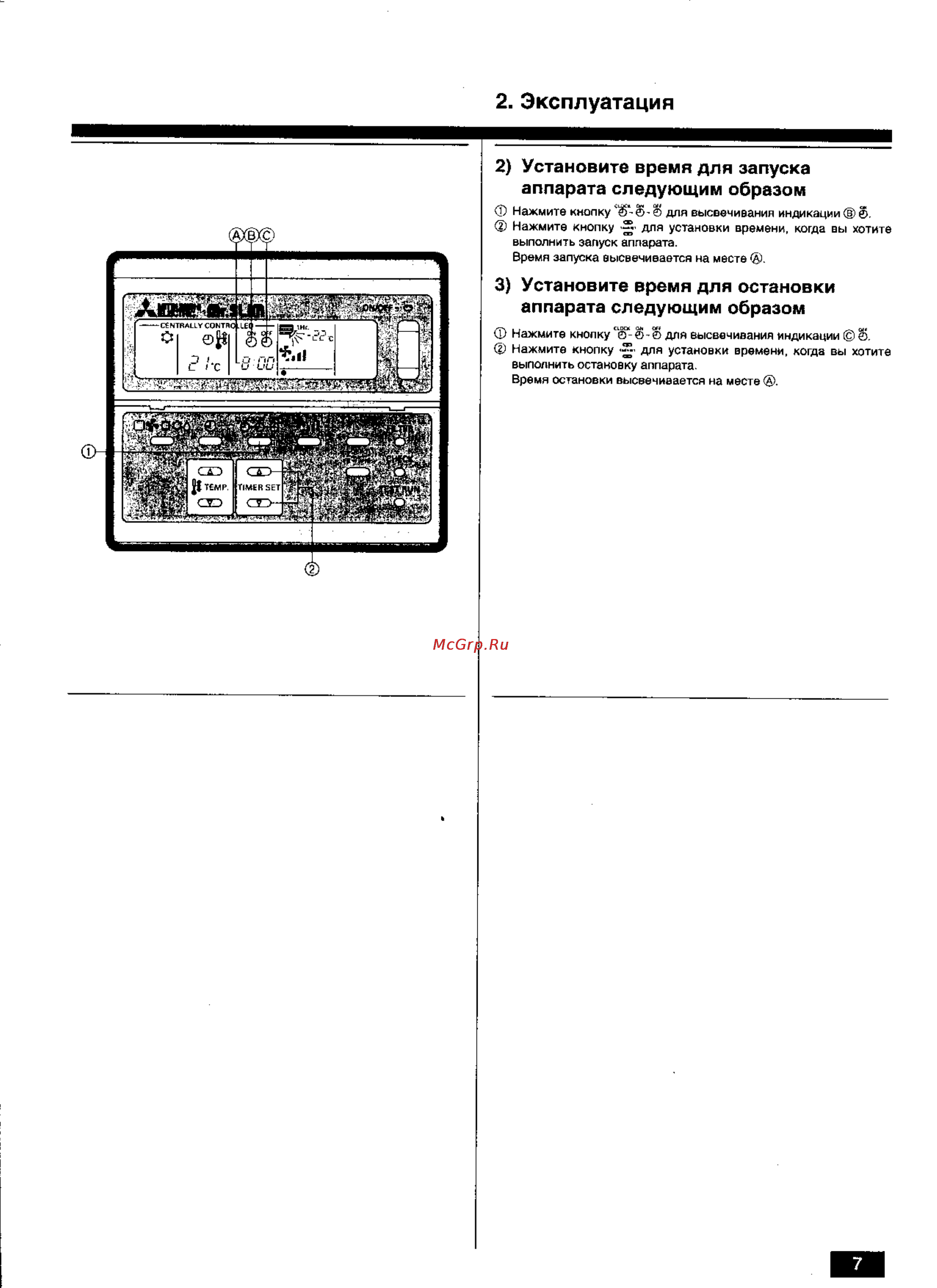 Mitsubishi Electric PCH-4GKHSA1 [7/12] Эксплуатация