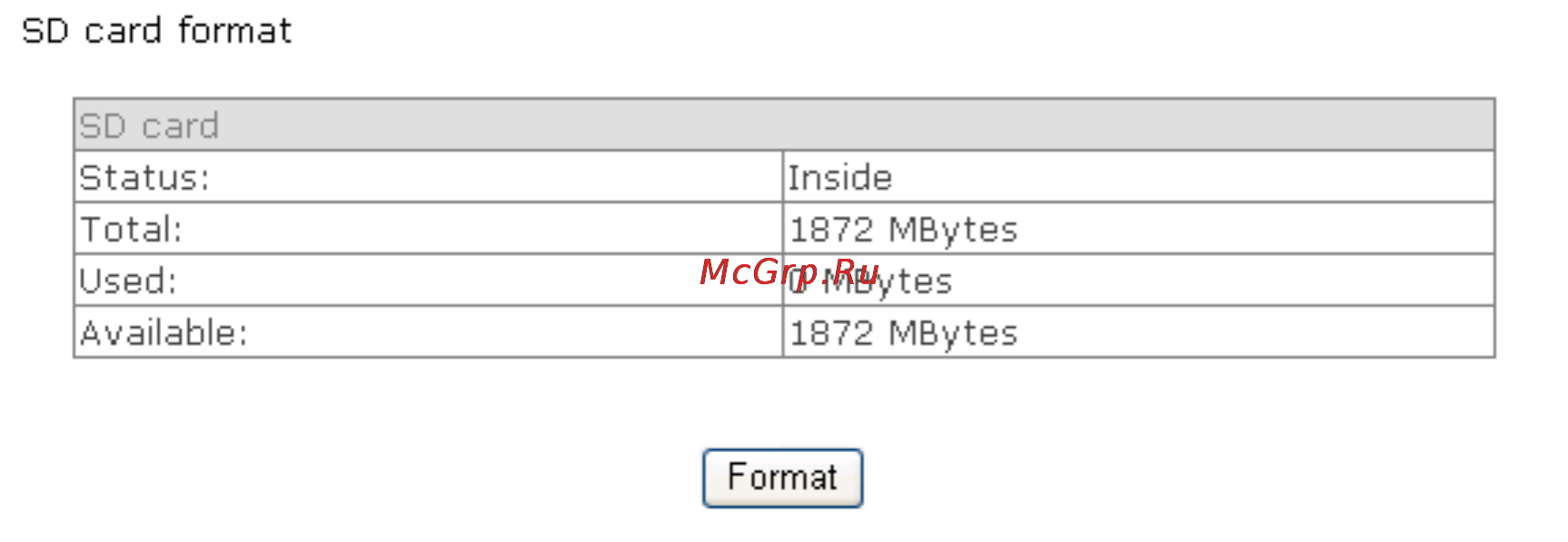 DOD MyCam2 [52/76] Format sd card