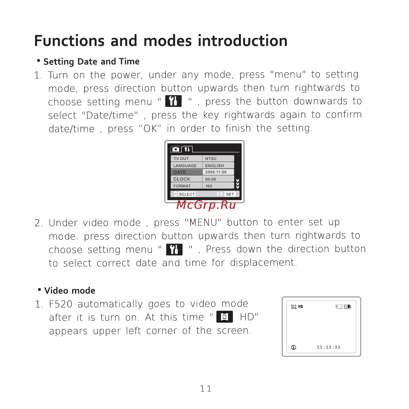 DOD F520 [15/52] Functions and modes introduction